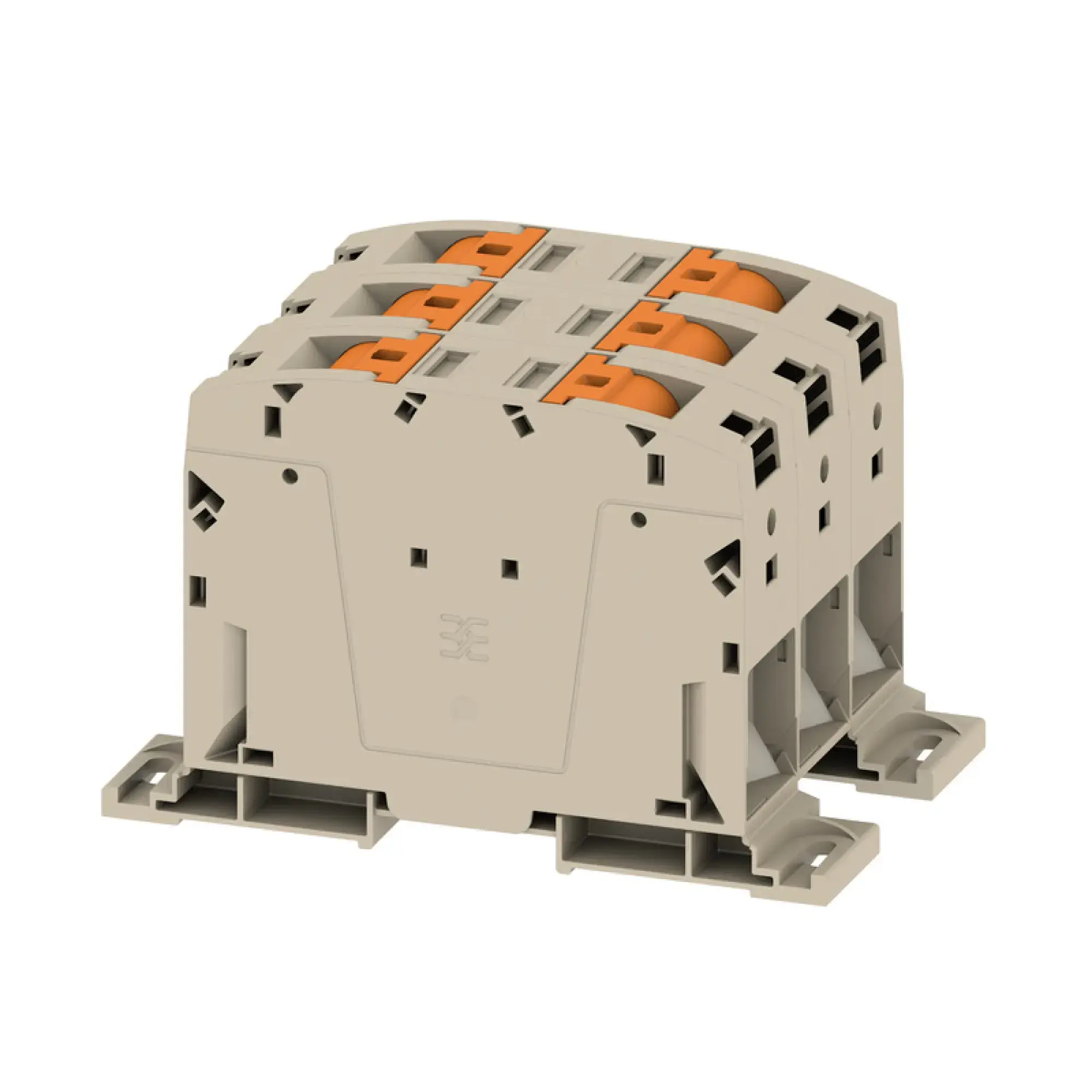 Weidmüller 2728830000 Feed-through terminal block, PUSH IN, dark beige, 150 mm², 309 A, 1000 V, Number of connections: 6 A2C 150/185 3FT-DM (img_001)