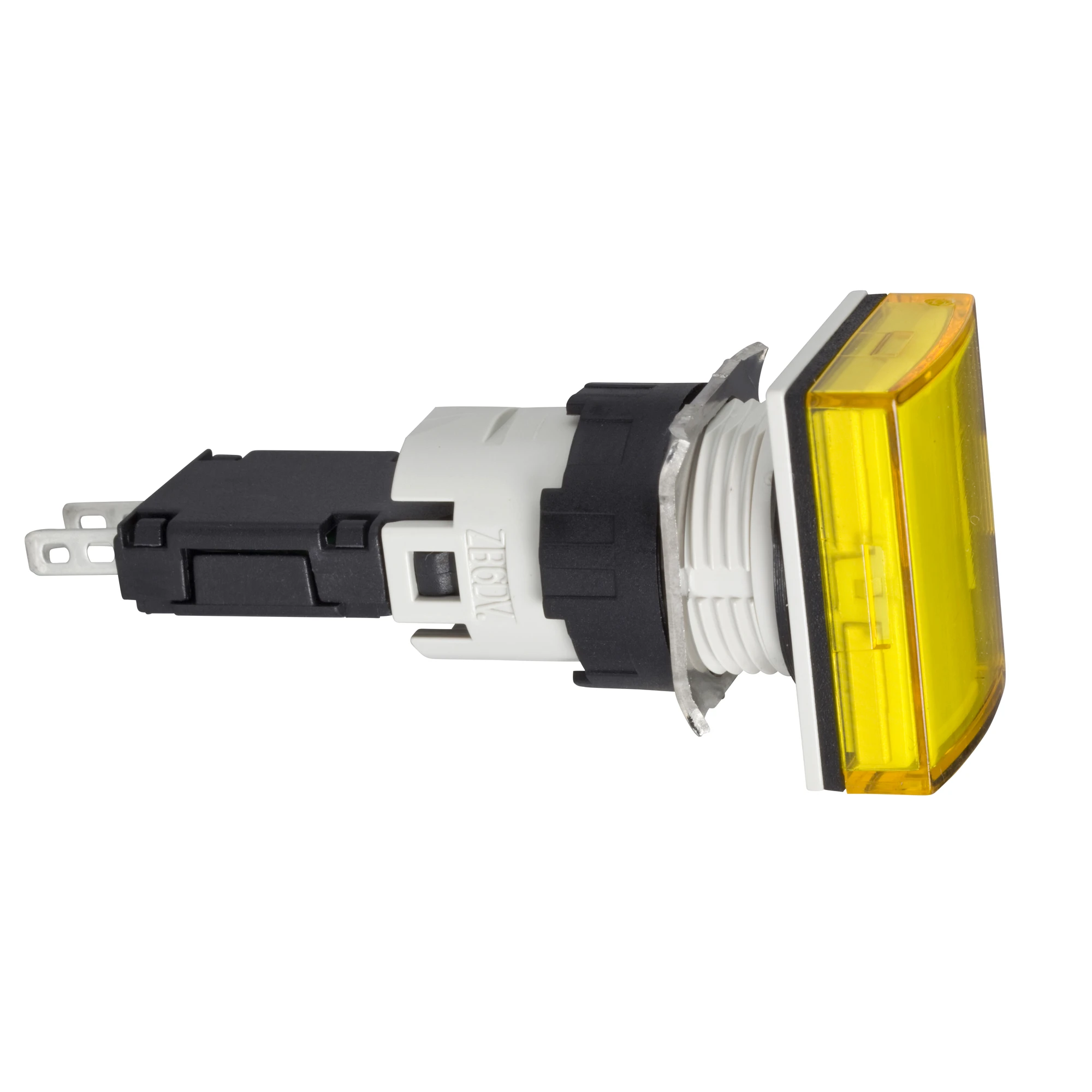 Schneider Electric XB6DV5BB Pilot light, Ø 16, rectangular, IP 65, yellow, Integral LED, 24 V, plug (img_001) Schneider Electric XB6DV5BB Pilot light, Ø 16, rectangular, IP 65, yellow, Integral LED, 24 V, plug (img_001)