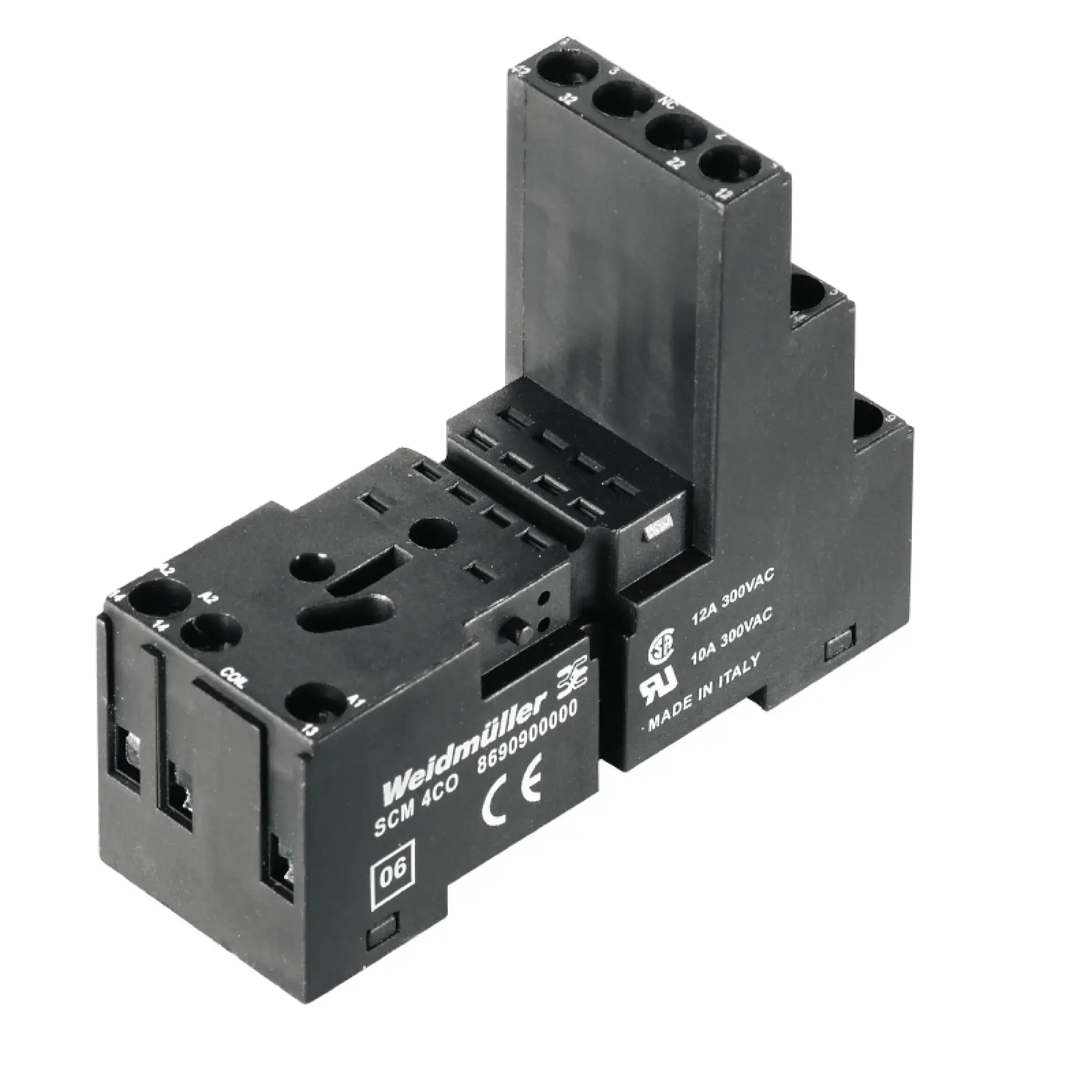 Weidmüller 8690900000 Relay socket, IP20, 4 CO contact , 12 A, Screw connection (img_001)