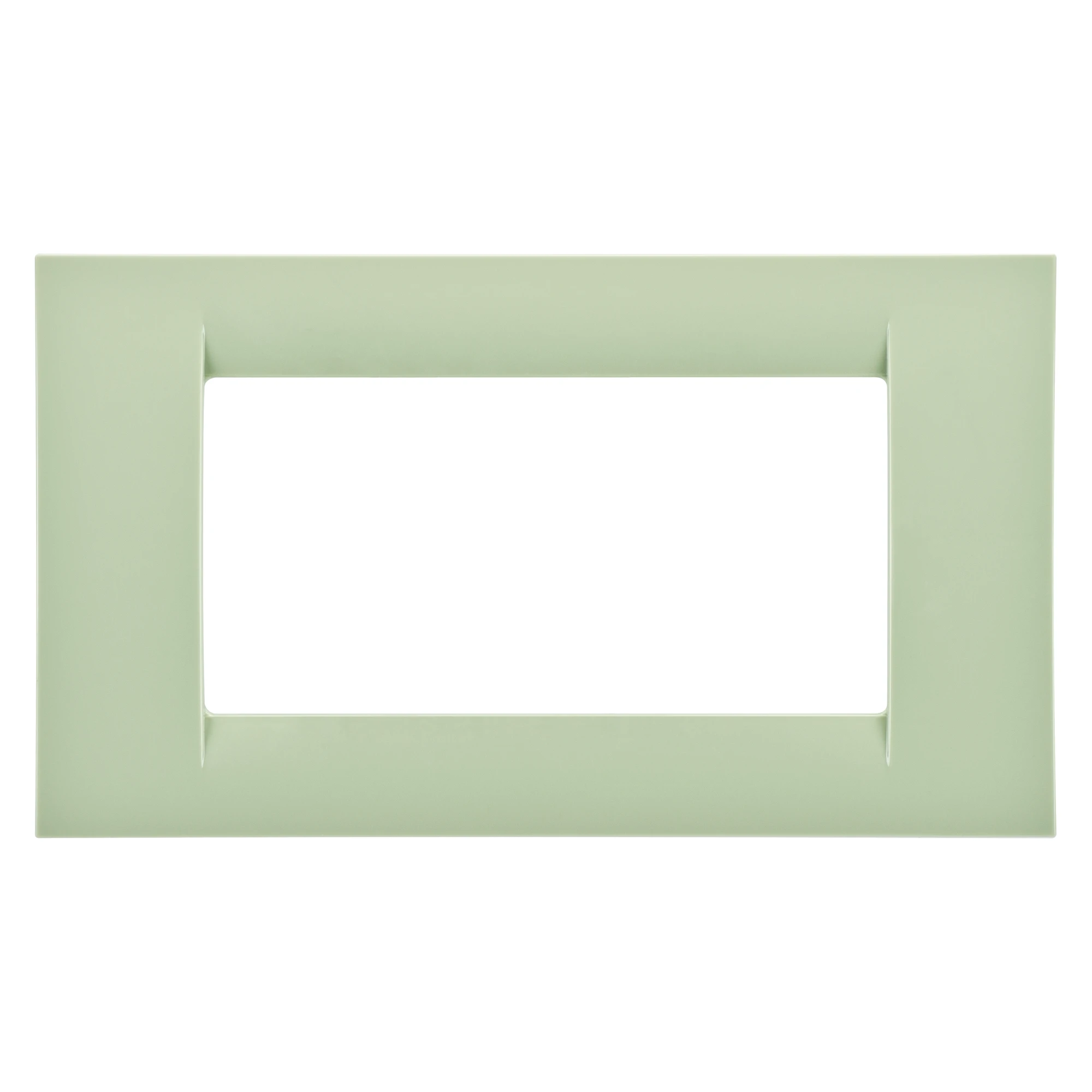 GEWISS GW22144 VIRNA PLATE - IN TECHNOPOLYMER GLOSS FINISHING - 4 GANG - VENETIAN GREEN - SYSTEM (img_001)