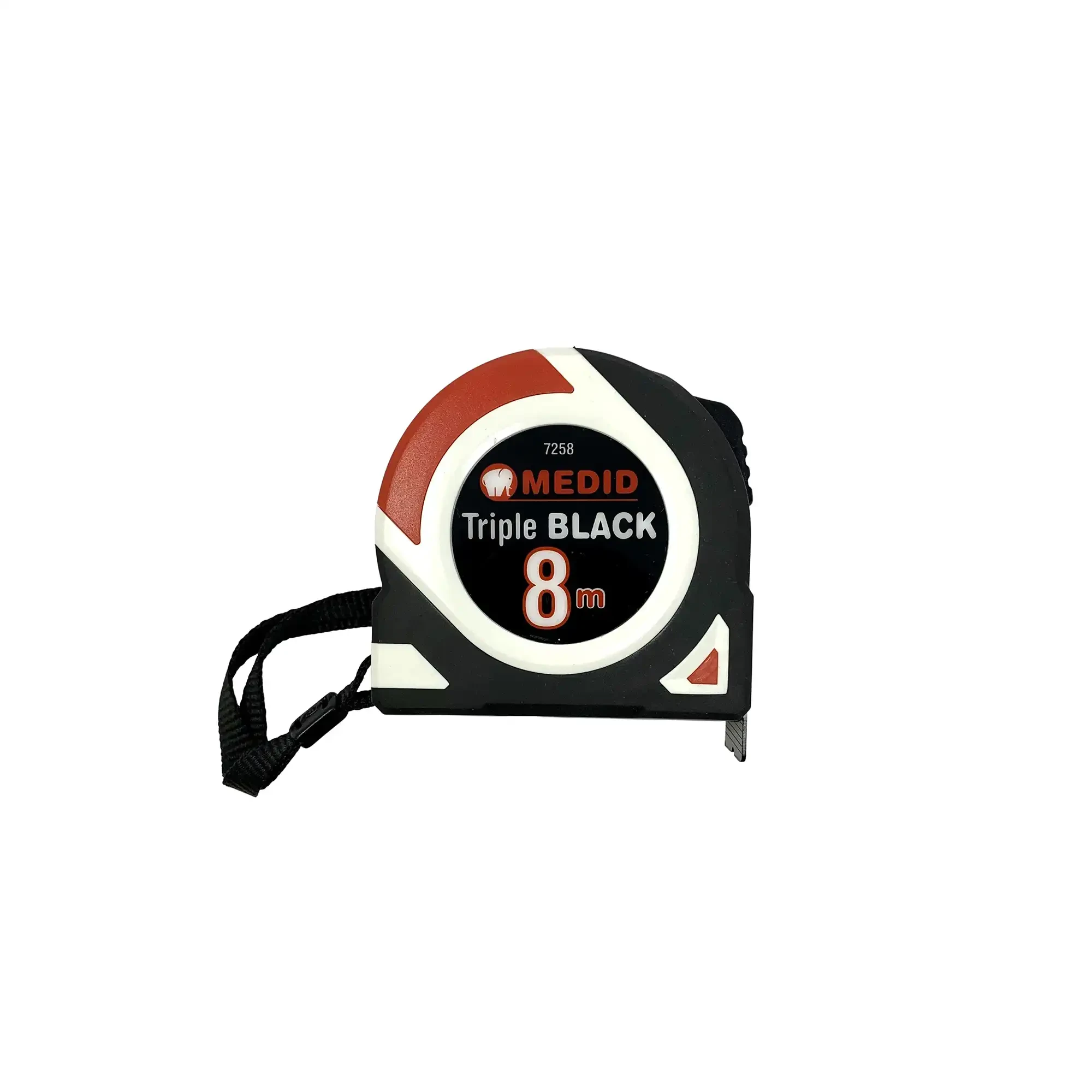 MEDID 7258 Roll Tape Measure TRIPLE BLACK 8m x 25 mm (img_001)