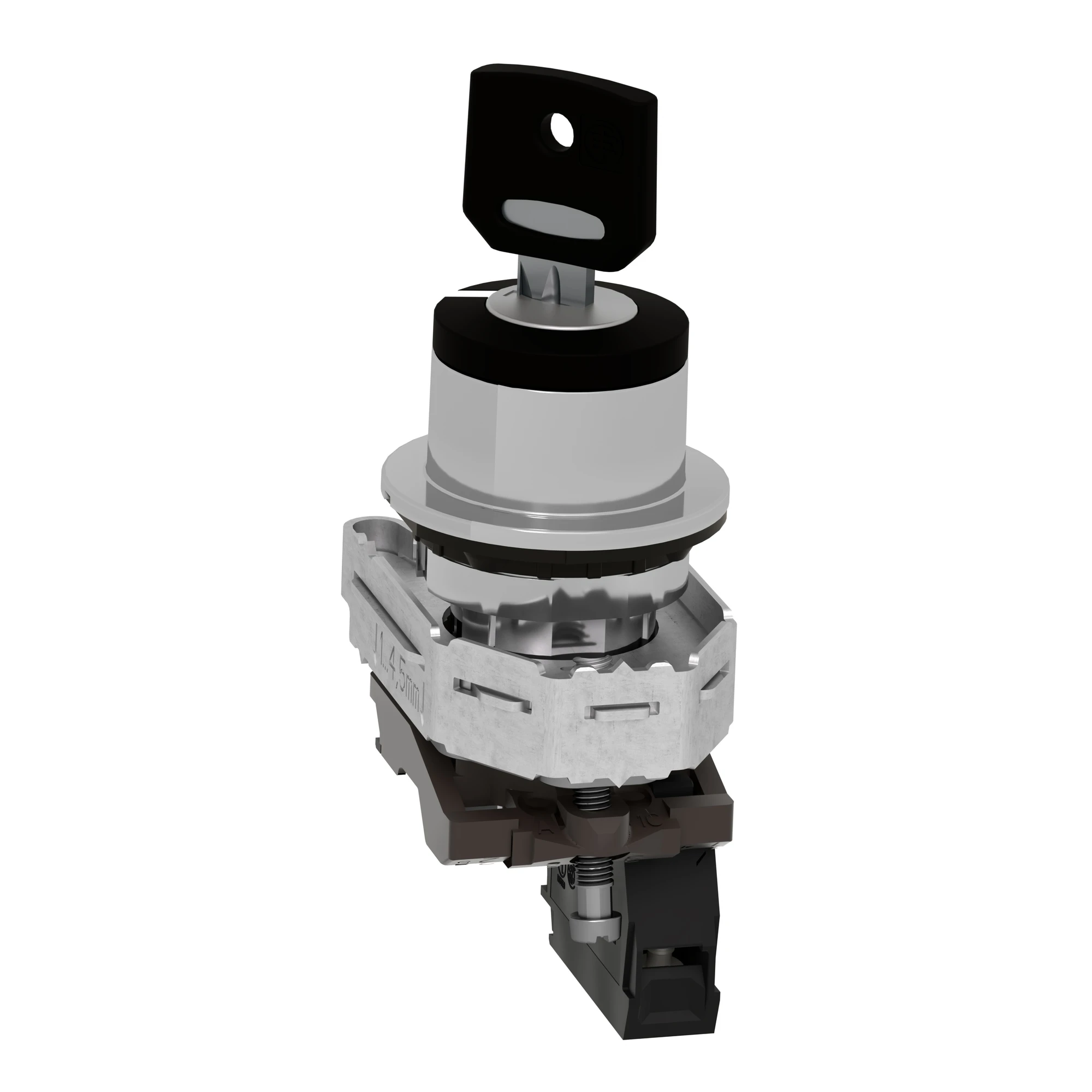 Schneider Electric XB4FG41 Key switch, Harmony XB4F, metal, 30mm, black, 2 positions, latching, Ronis 455, 1S (img_005)