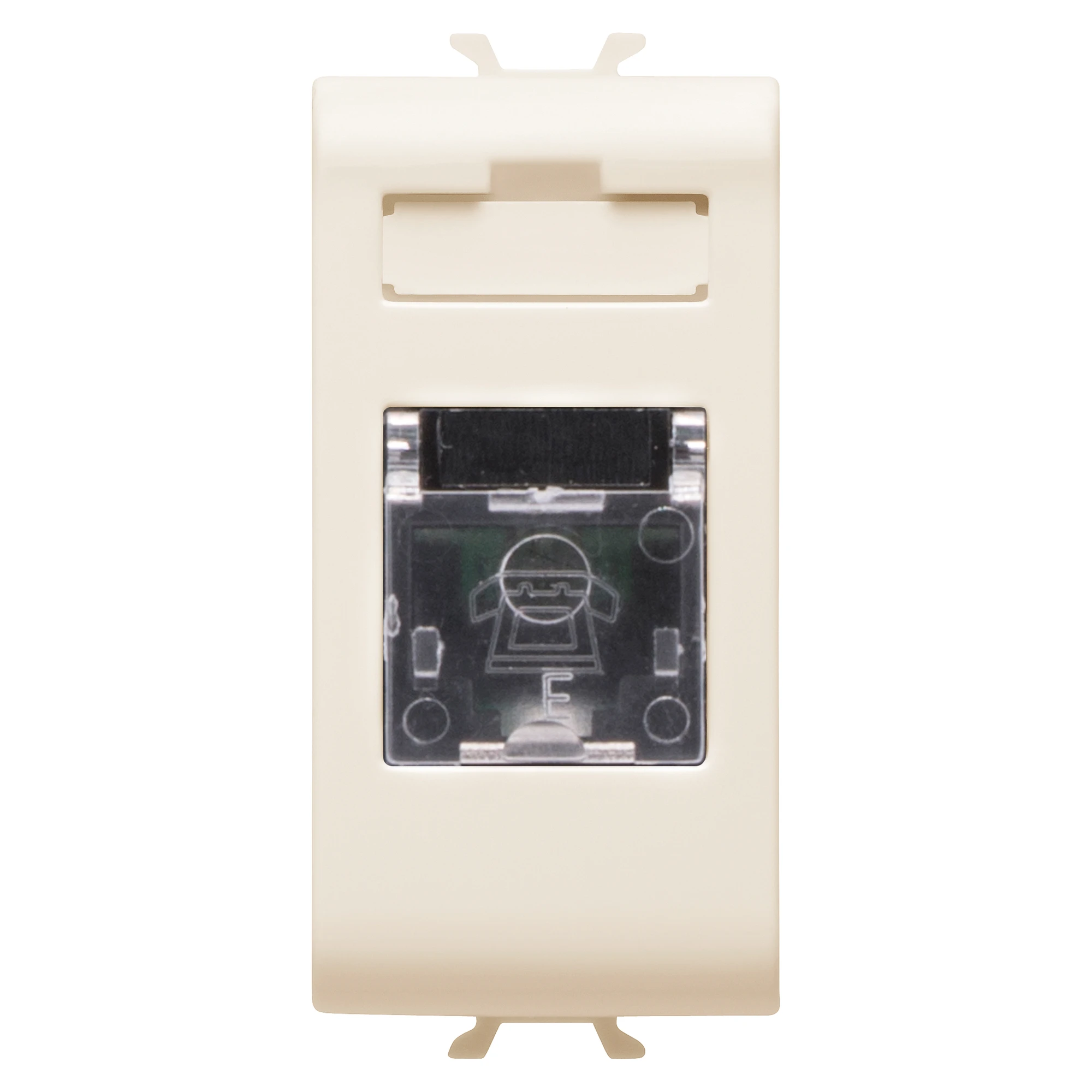 GEWISS GW11401 INTERNATIONAL STANDARD TELEPHONE SOCKET - RJ11 - SCREW-ON TERMINALS - 1 MODULE - IVORY - CHORUSMART (img_001)