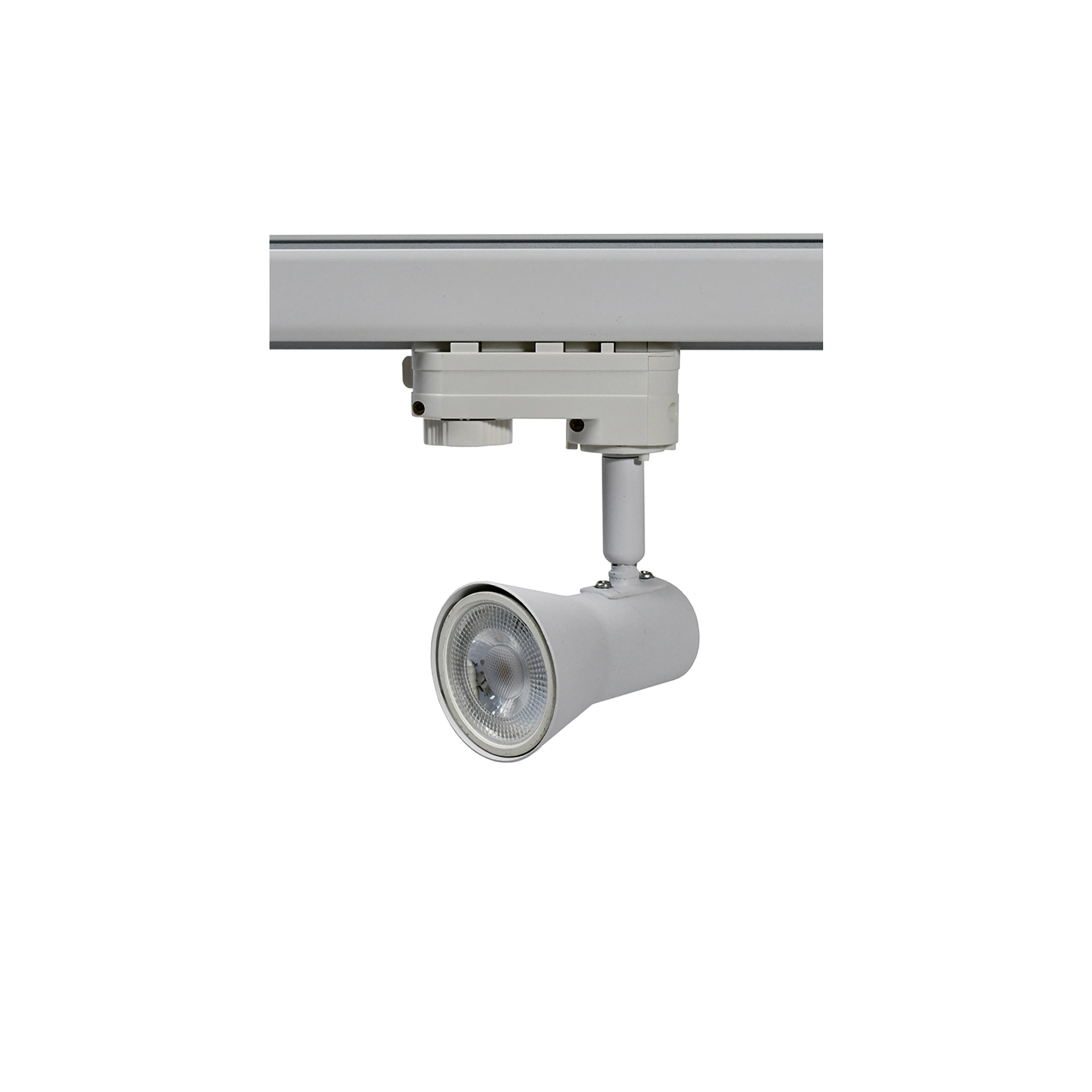 WSU Lights 3-phasen LED Strahler mit GU10 Fassung weiss - 55x85mm WSU Lights 3-phasen LED Strahler mit GU10 Fassung weiss - 55x85mm