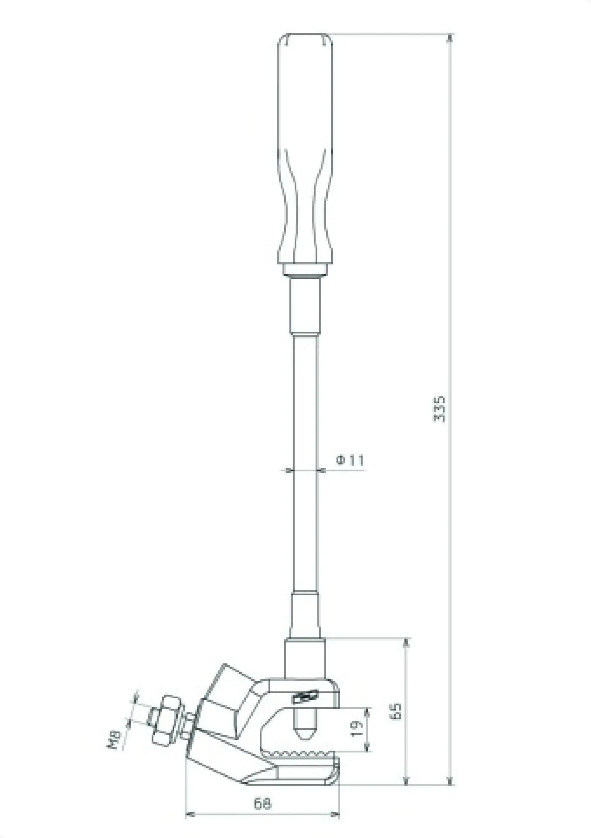 Dehn 745602 Earth clamp w. flex. adjust. handle f. earth cable connection of EaS devices (img_004)