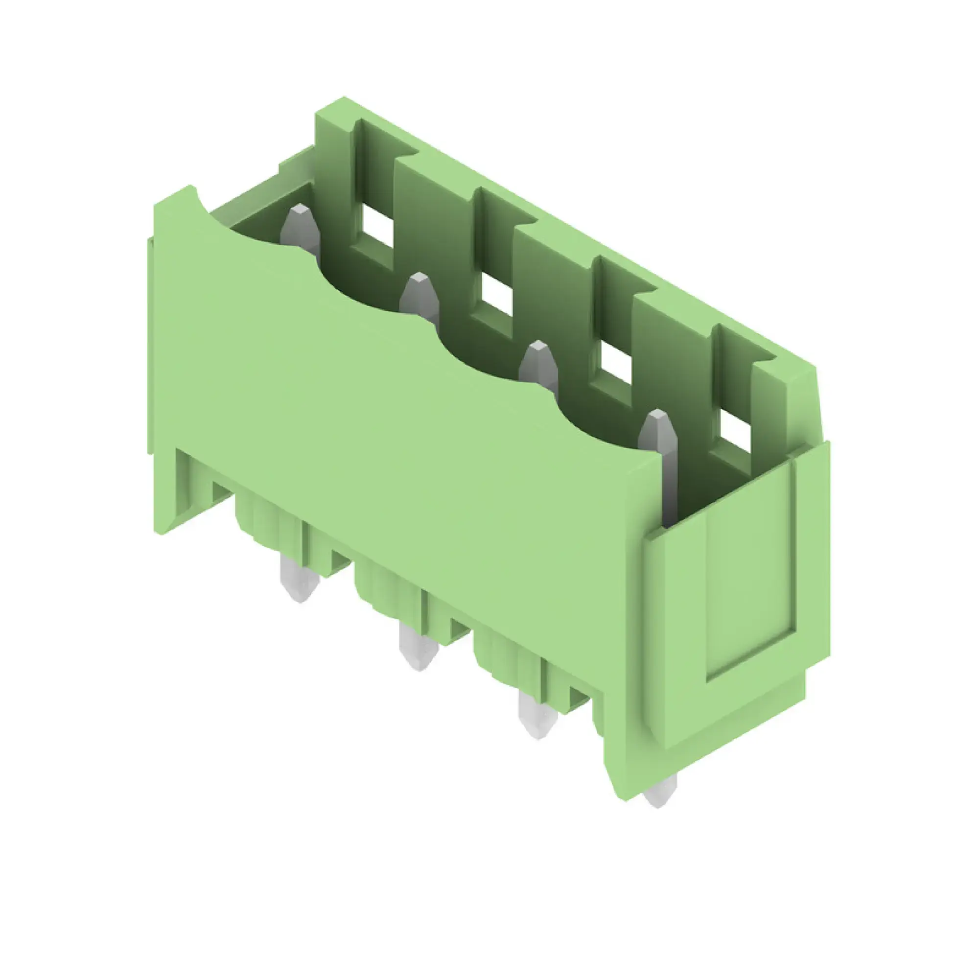 Weidmüller 1409380000 PCB connector (board connection), 320 V, 24 A, Pitch in mm: 5.08, Number of poles: 4, THT solder connection, Box (img_001)