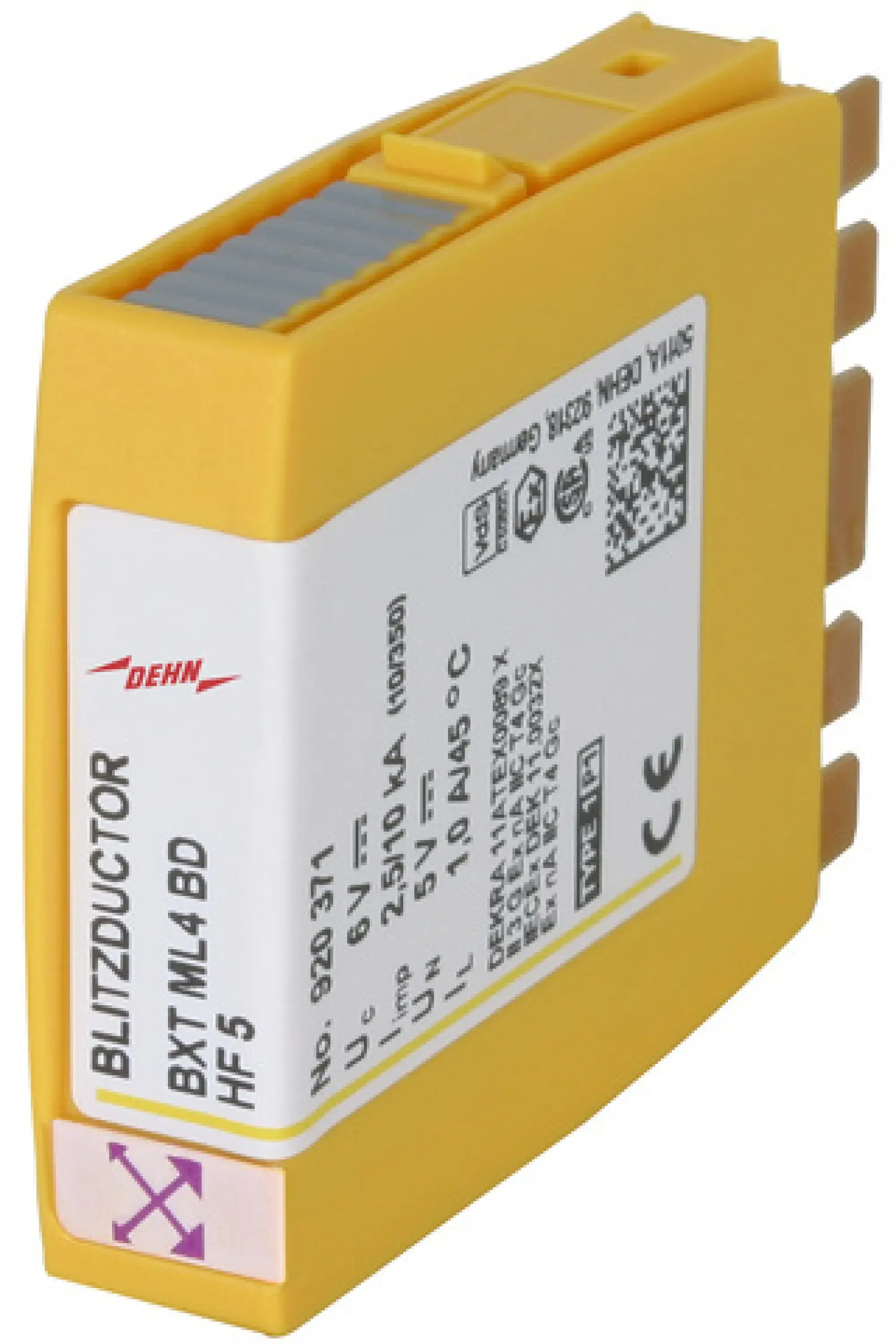 Dehn 920371 Combined arrester module for 2 pairs BLITZDUCTOR XT with LifeCheck (img_001)