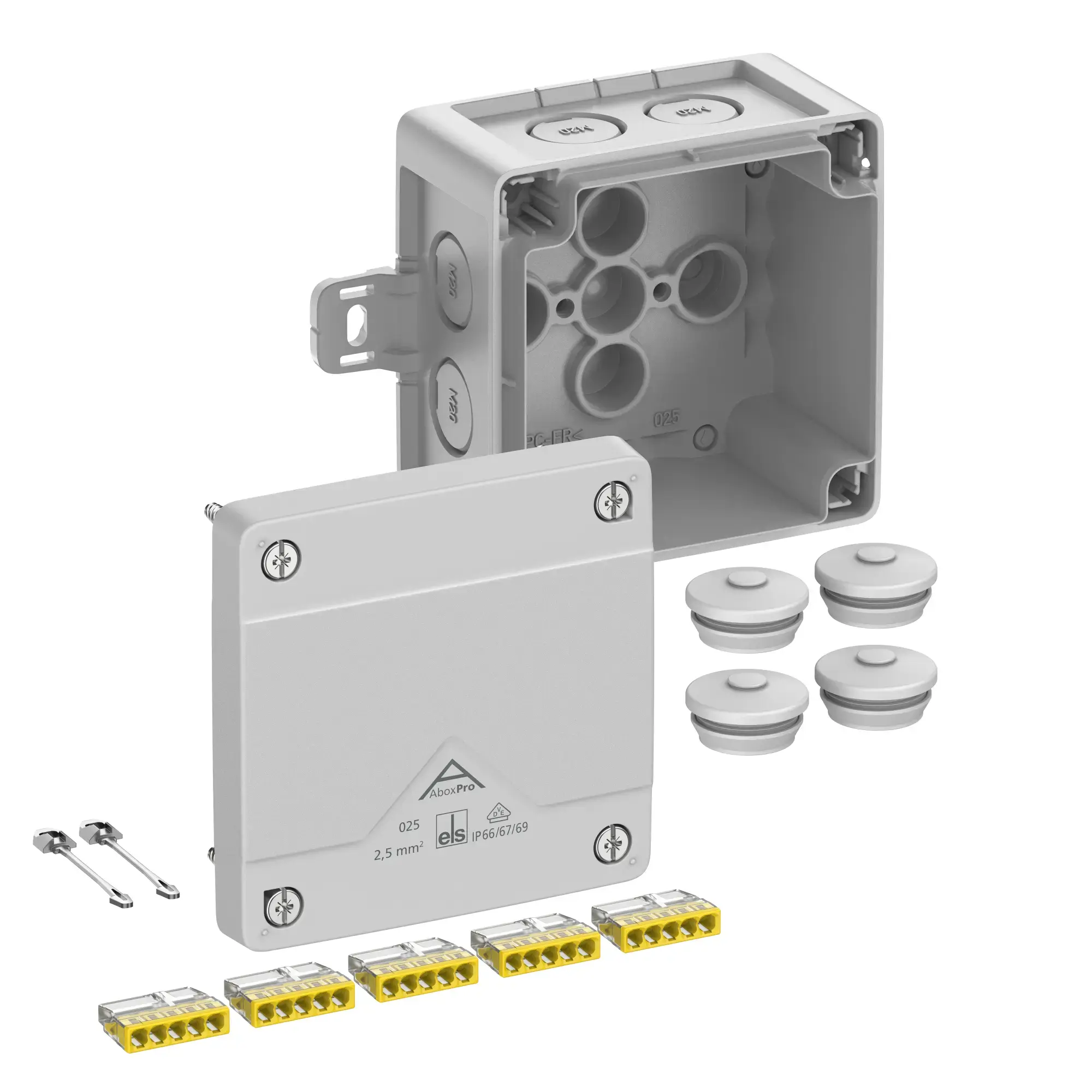 Spelsberg 40242101 Junction box, Type of protection IP66/IP67/IP69, max. 2,5², IK09, Protection class II, Ui 450V AC, Ui 450V DC, DLG, DNV, VDE, Halogen free (img_001) Spelsberg 40242101 Junction box, Type of protection IP66/IP67/IP69, max. 2,5², IK09, Protection class II, Ui 450V AC, Ui 450V DC, DLG, DNV, VDE, Halogen free (img_001)