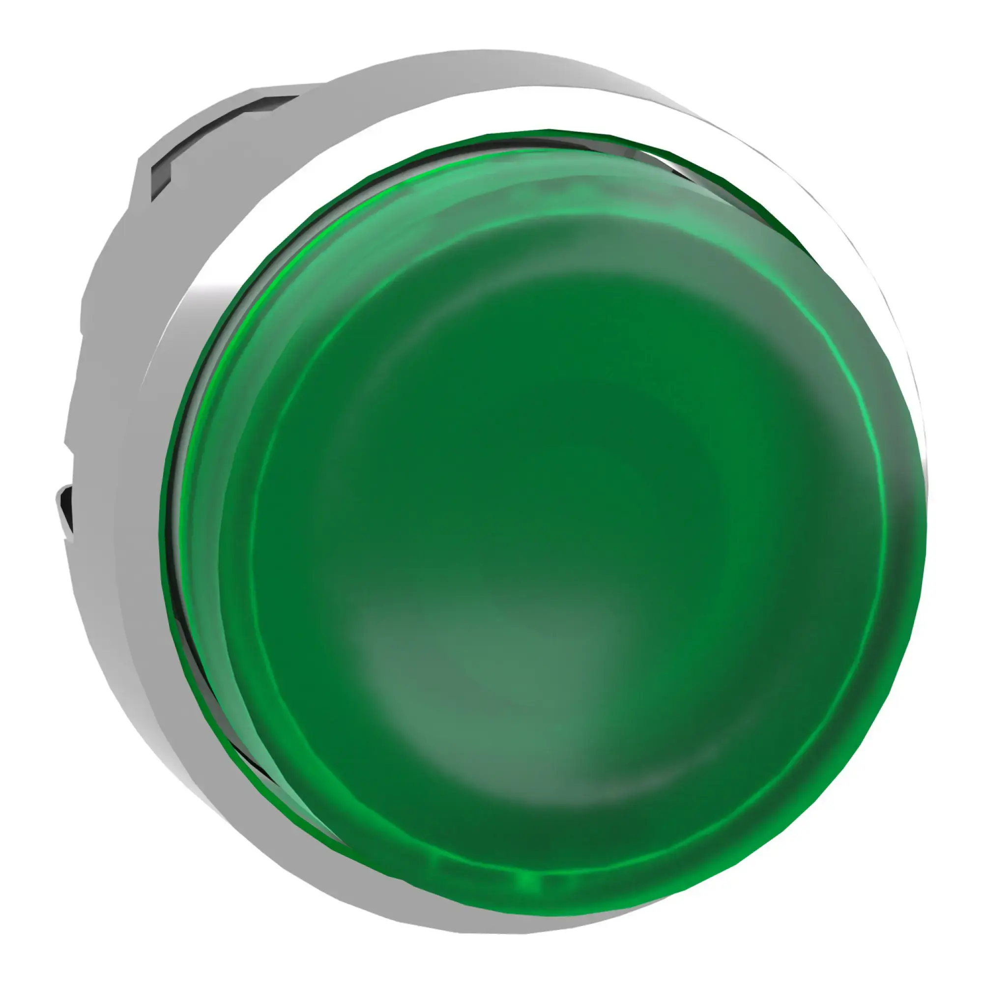 Schneider Electric ZB4BW133 Illuminated push-button, front element, Harmony XB4, metal, 22mm, green, protruding, unmarked, for universal LED (img_010)