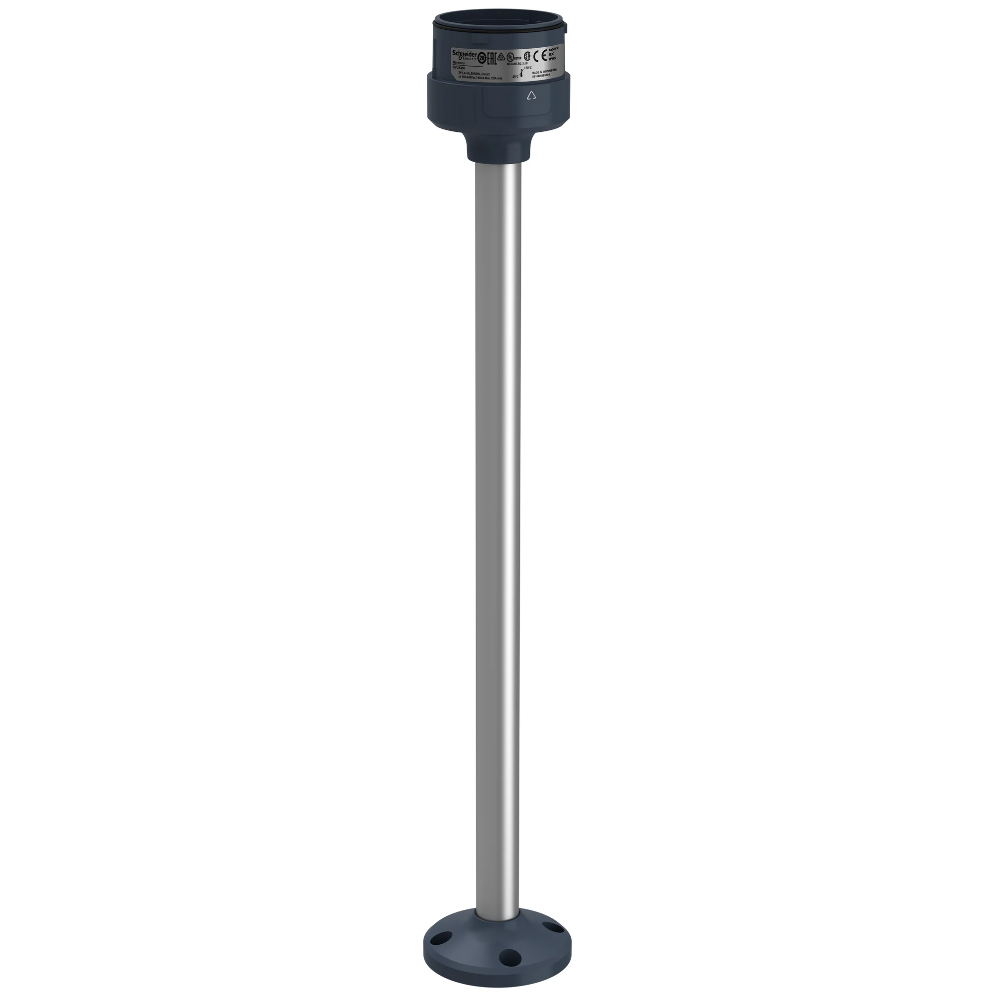 Schneider Electric XVUZ400 Mounting plate on aluminum tube, Harmony XVU, modular, 60mm, black, height 400mm, 24V ACDC, 110-240V AC (img_001)