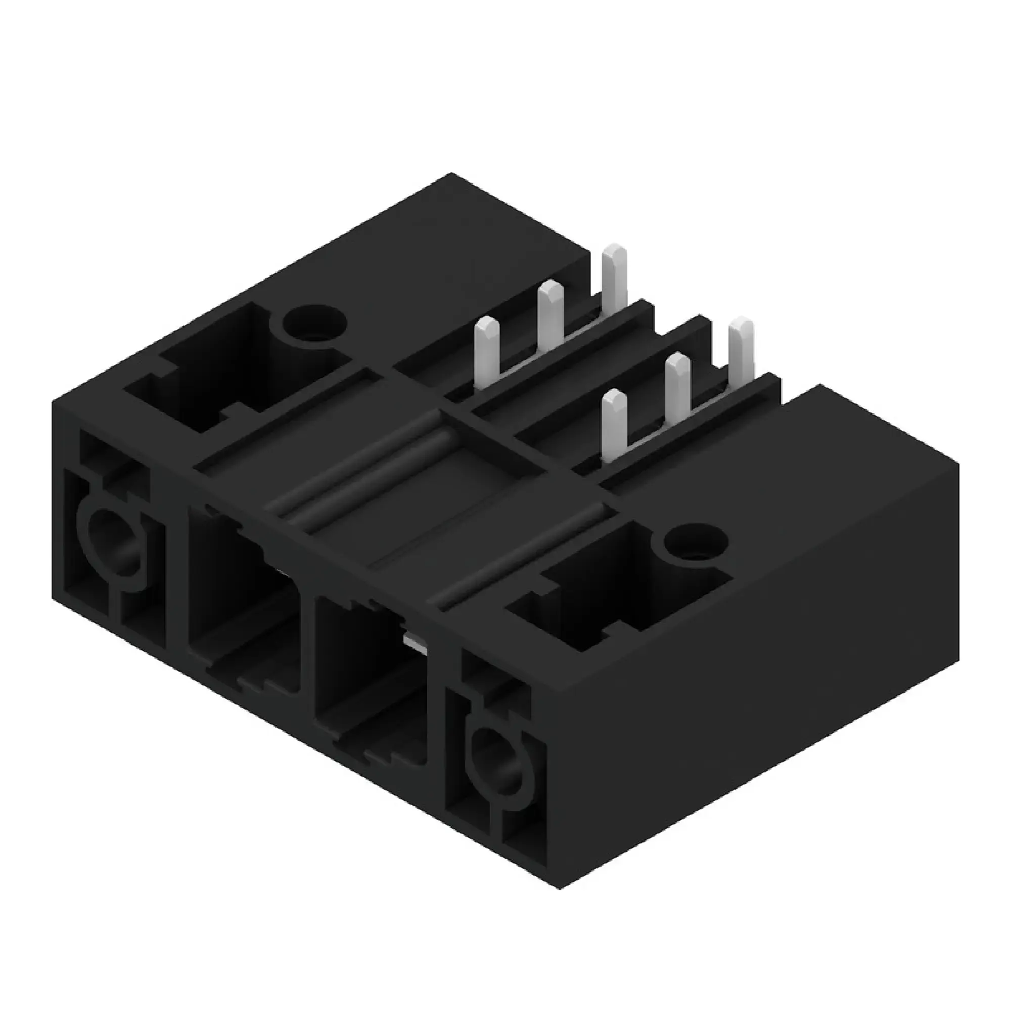 Weidmüller 1813730000 PCB connector (board connection), 1000 V, 78.3 A, Pitch in mm: 10.16, Number of poles: 2, THT solder connection, Box (img_001)