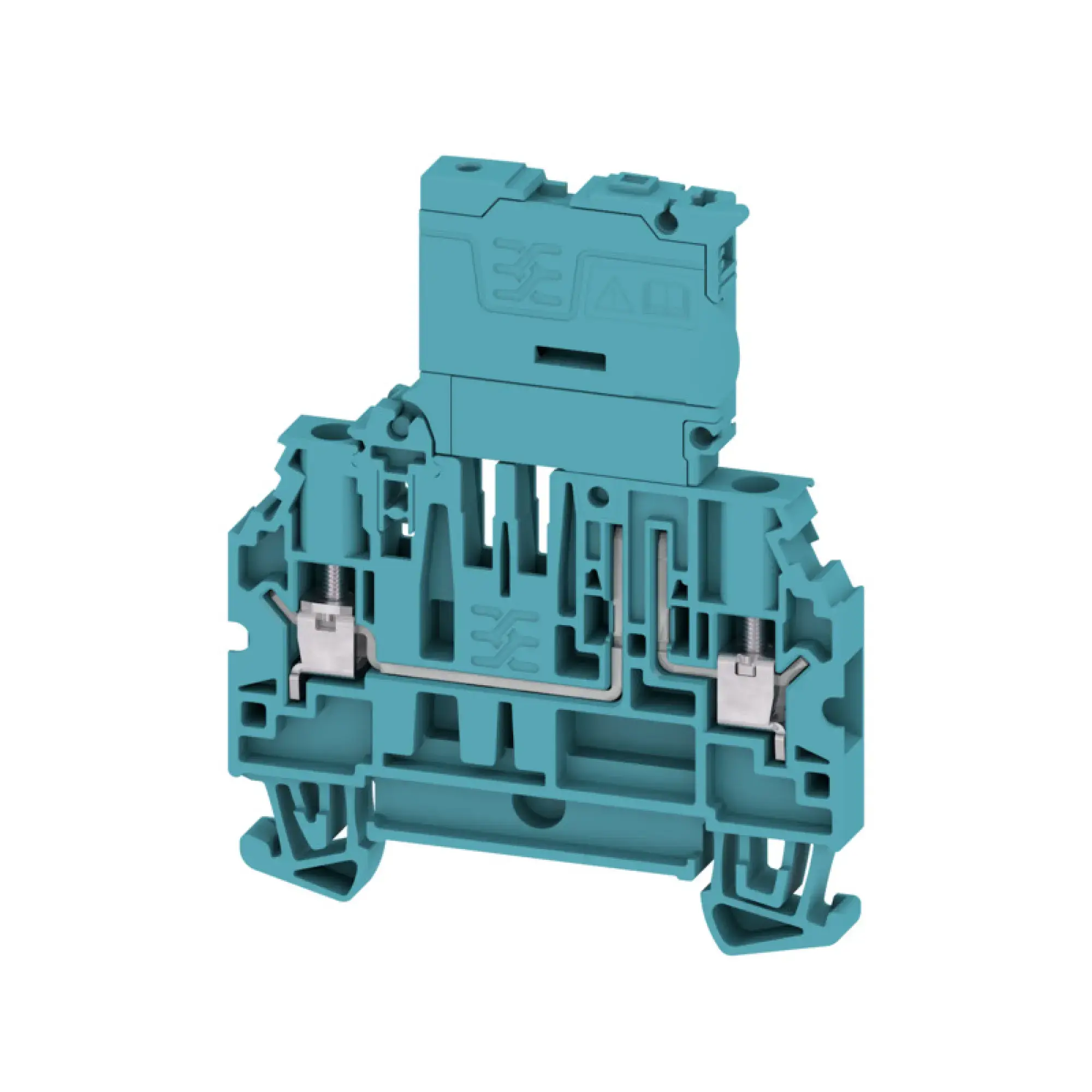 Weidmüller 2893020000 Fuse terminal, Screw connection, blue, 4 mm², 6.3 A, 70 V, Number of connections: 2, Number of levels: 1, TS 35 (img_001)