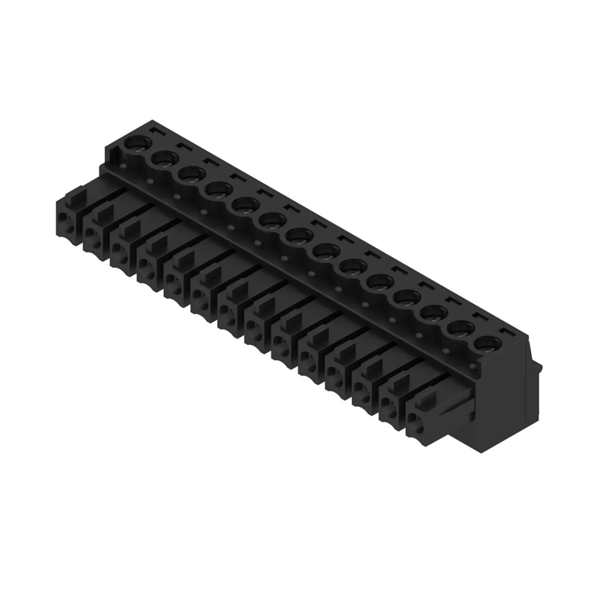 Weidmüller 1899480000 PCB connector (wire connection), 160 V, 17.5 A, Pitch in mm: 3.81, 1.5 mm², Number of poles: 14, Clamping yoke connection, Box (img_001)