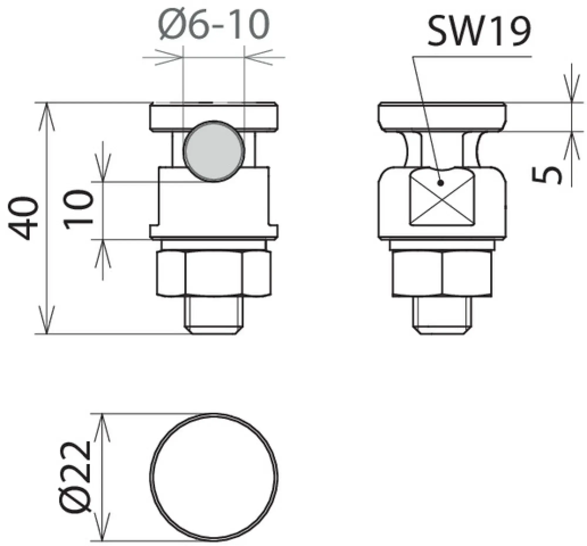 Dehn 540122 UNI KS connector StSt(V4A)for Rd. 6-10mm or 16-50mm² stranded (img_002)