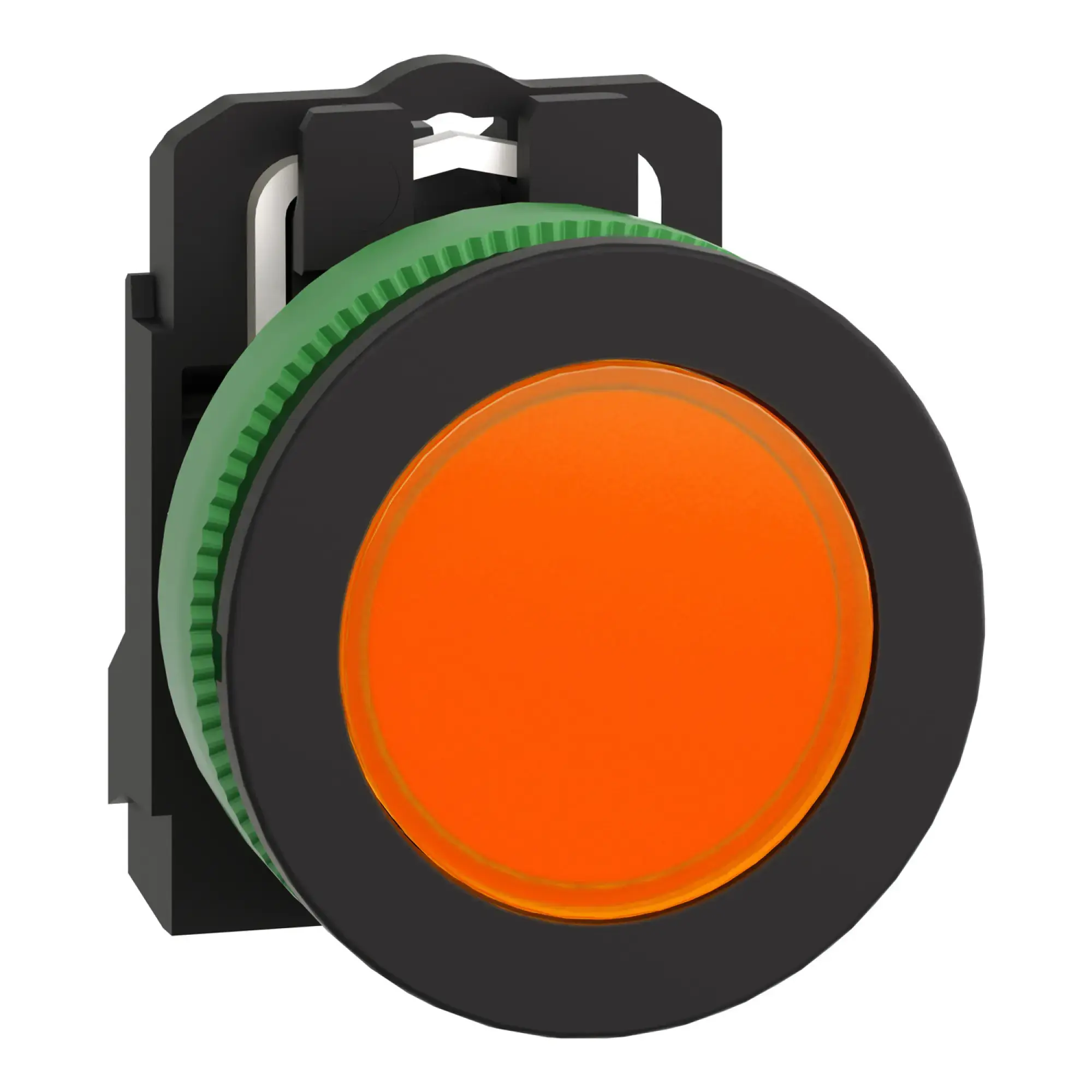 Schneider Electric XB5FVM5 Pilot Light, Harmony XB5F, Plastic, Antimicrobial, Orange, 30mm, Universal LED, Smooth Dome, 230-240V AC (img_008)