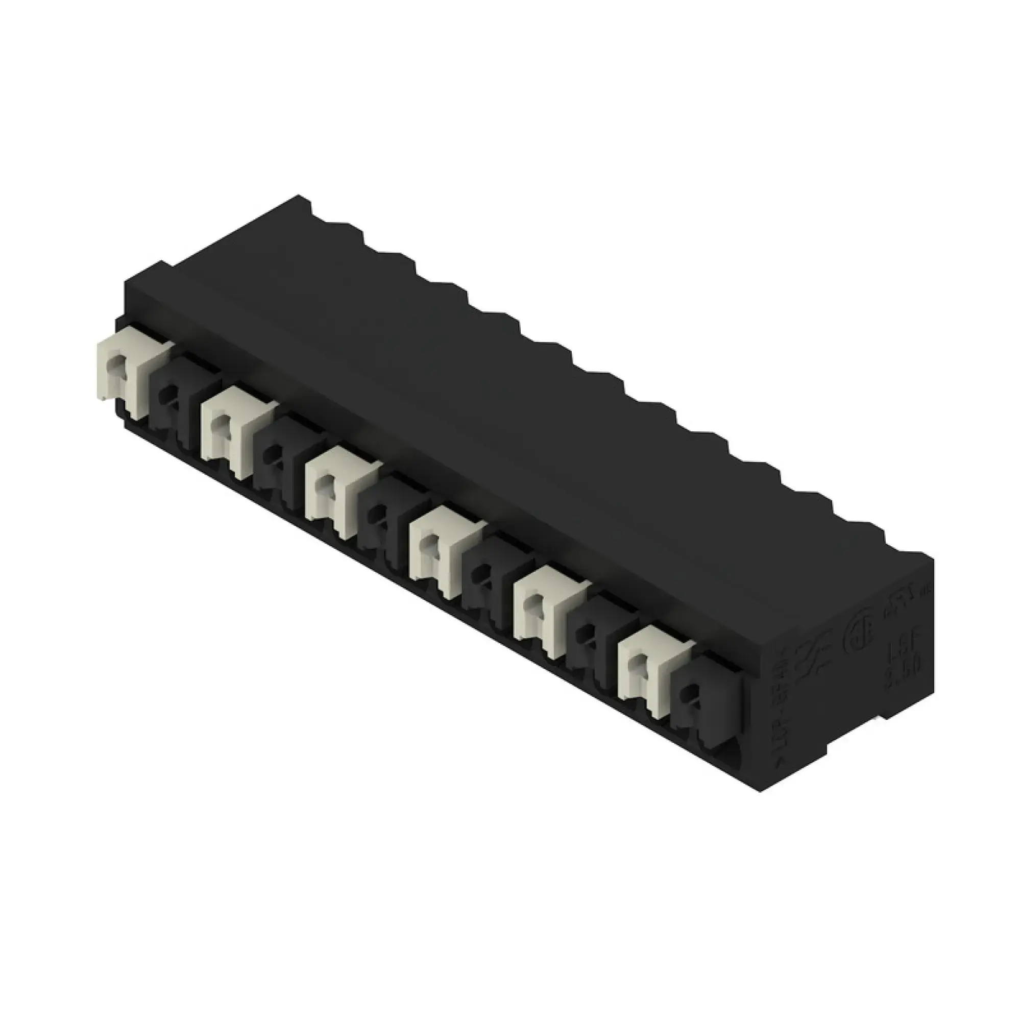 Weidmüller 2604090000 PCB terminal, 160 V, 17.5 A, Pitch in mm: 3.50, 1.5 mm², Number of poles: 12, PUSH IN with actuator, THT/THR solder connection, 90°, Tape (img_001)