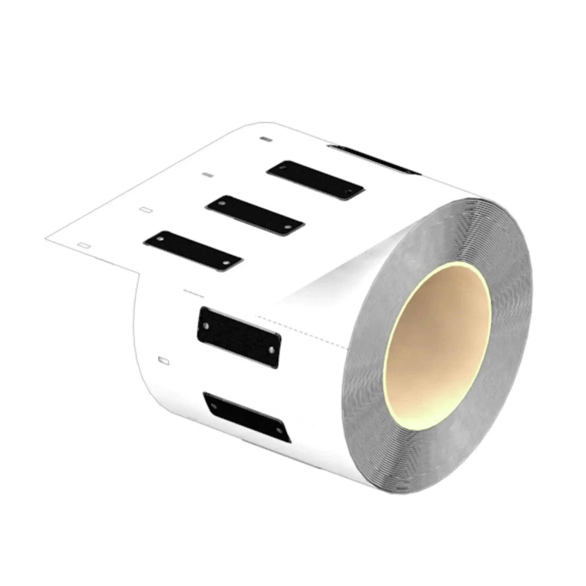 Weidmüller 2859690000 Device marking, Width: 45 mm, Printed characters: To customer specification, Anodized aluminium, silver, Operating temperature range: -55...130 °C (img_001)