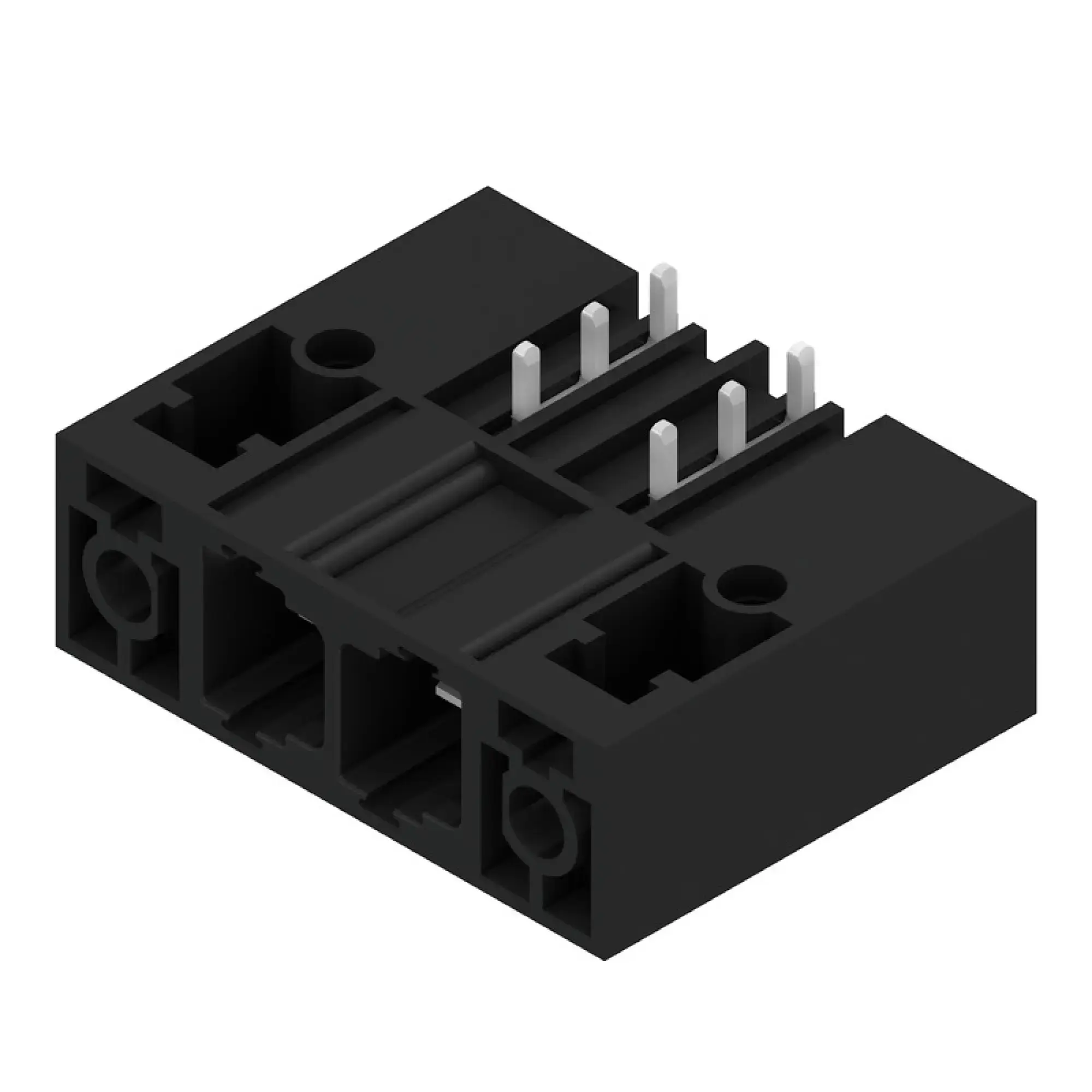 Weidmüller 1851120000 PCB connector (board connection), 1000 V, 78.3 A, Pitch in mm: 10.16, Number of poles: 2, THT solder connection, Box (img_001)