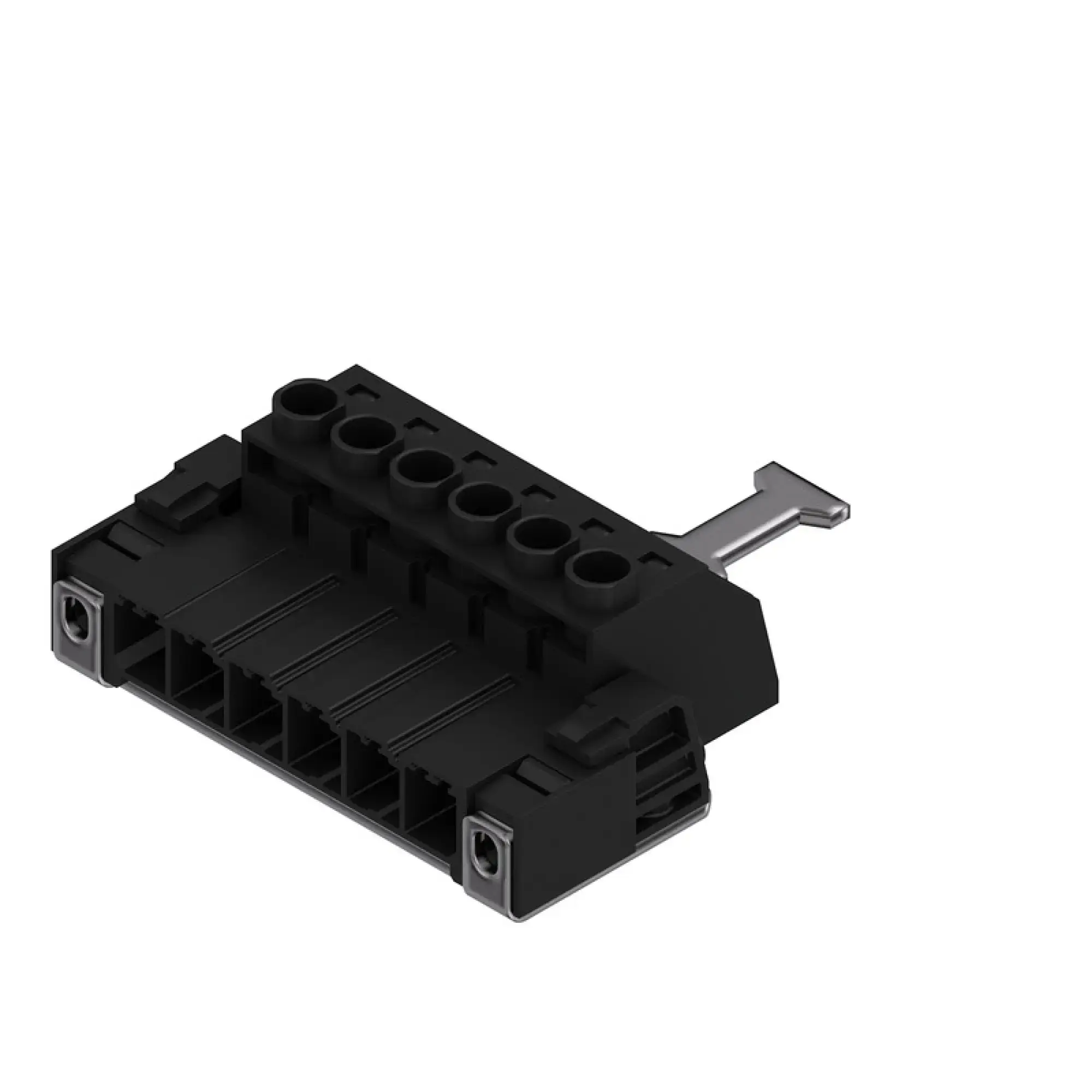 Weidmüller 1932490000 PCB connector (wire connection), 1000 V, 57 A, Pitch in mm: 7.62, 6 mm², Number of poles: 6, Clamping yoke connection, Box (img_001) Weidmüller 1932490000 PCB connector (wire connection), 1000 V, 57 A, Pitch in mm: 7.62, 6 mm², Number of poles: 6, Clamping yoke connection, Box (img_001)