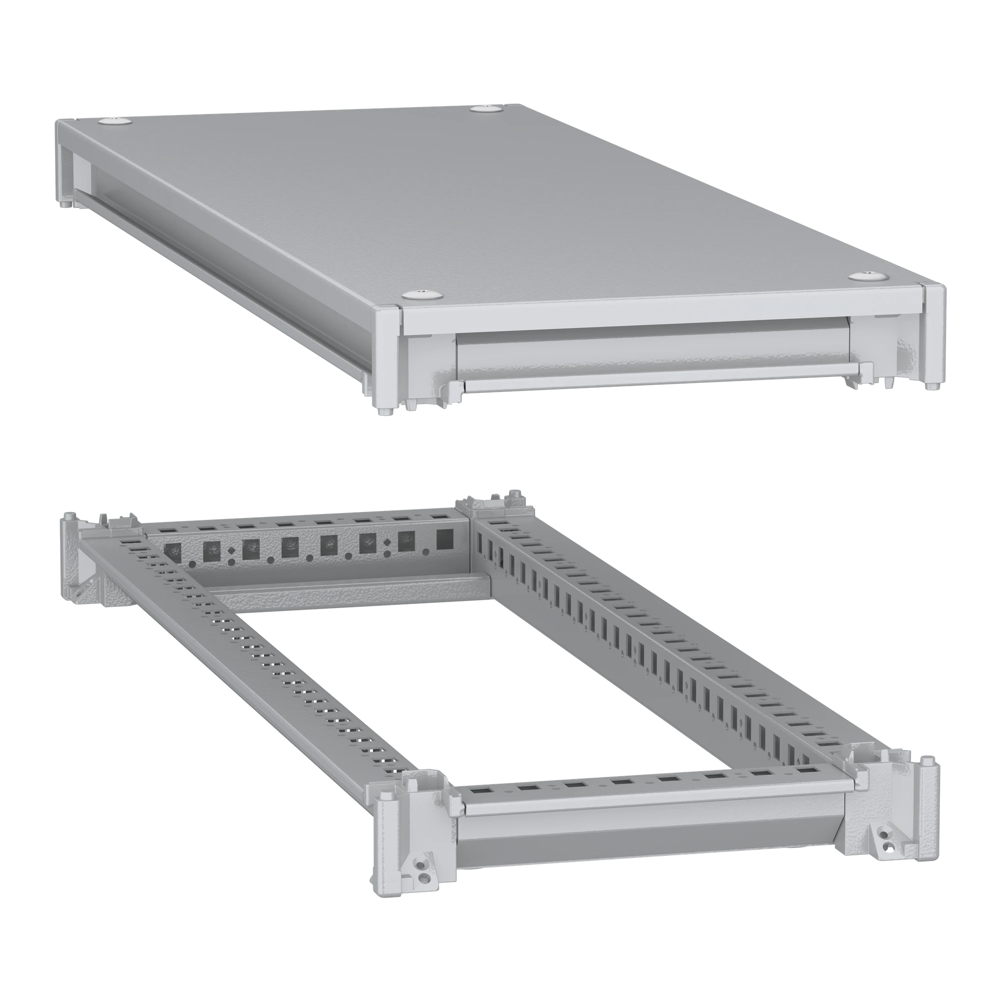 Schneider Electric NSYSFNC38 Lower and upper frame, PanelSeT SFN, for electrical enclosures W 300 x D 800 mm, including roof (img_001)