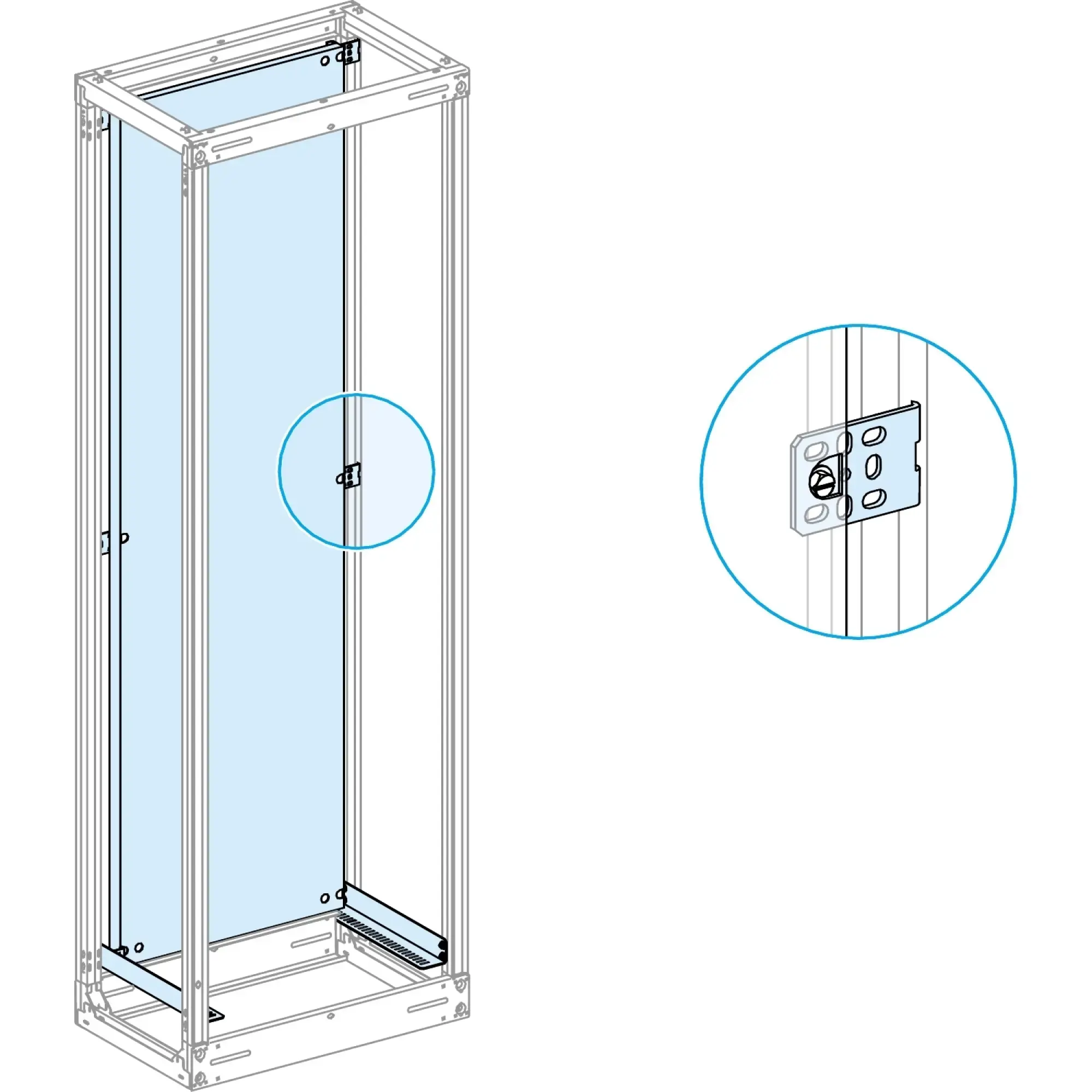 Schneider Electric LVS03569 PrismaSeT-P, Mounting plate, for switch cabinets with width=800mm,width=660mm,height=36 modules (img_002)