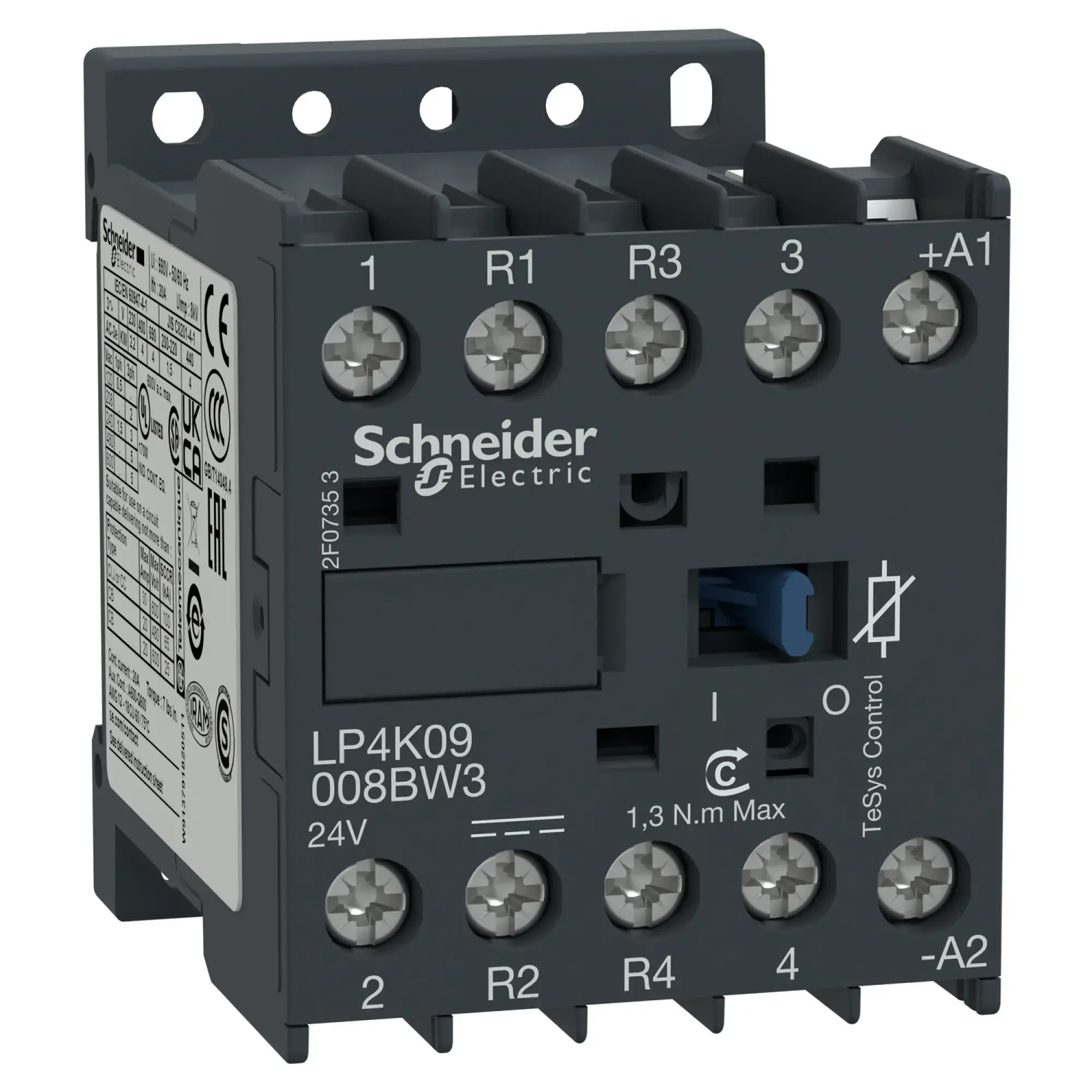 Schneider Electric LP4K09008BW3 Power contactor LP4K 4p, coil 24 V DC (img_002)