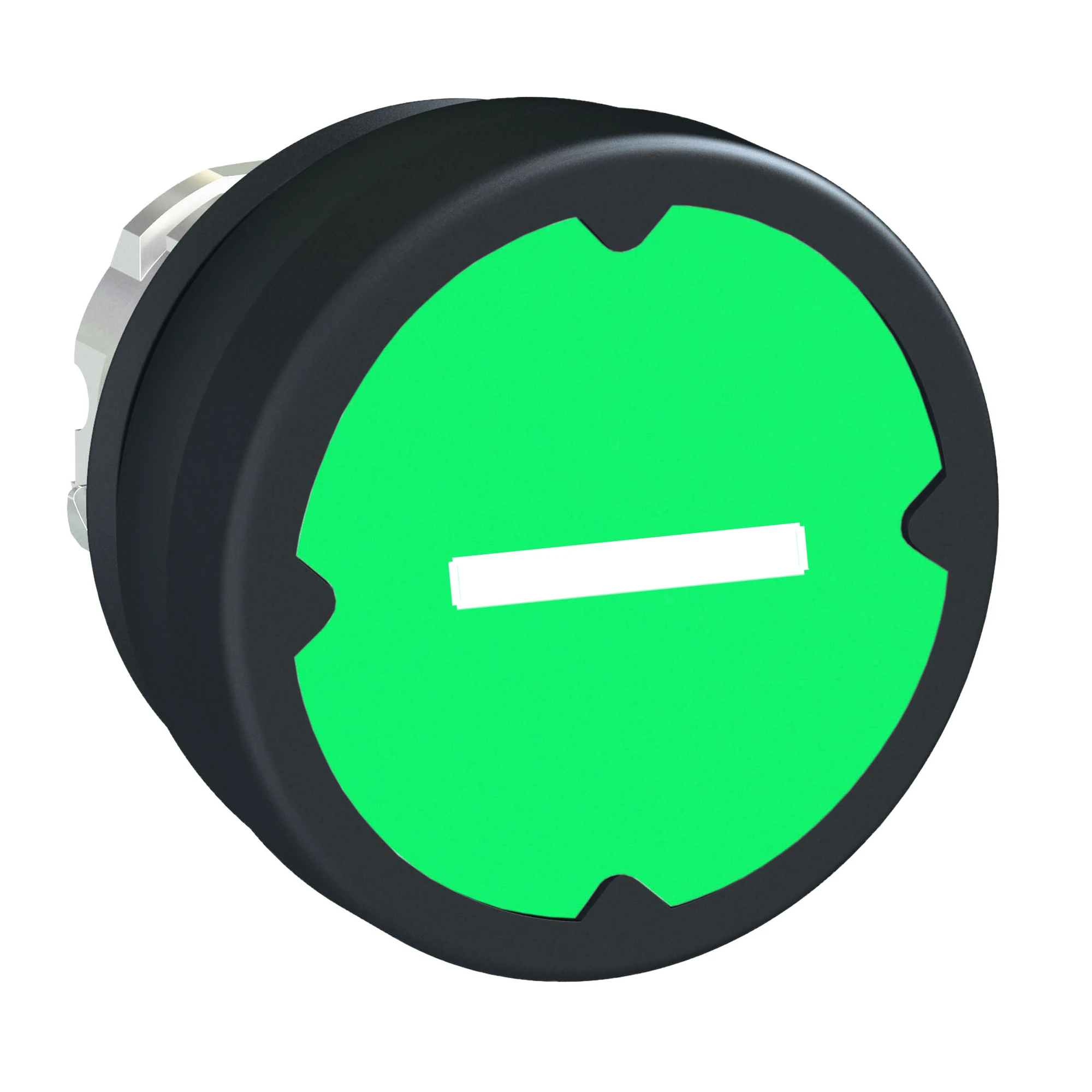 Schneider Electric ZB4BC38023RA Push Button, Front Element, Harmony XB4, Metal, 22mm, Green, Marked Symbol, Turned, Momentary, Sealing Boot (img_001) Schneider Electric ZB4BC38023RA Push Button, Front Element, Harmony XB4, Metal, 22mm, Green, Marked Symbol, Turned, Momentary, Sealing Boot (img_001)