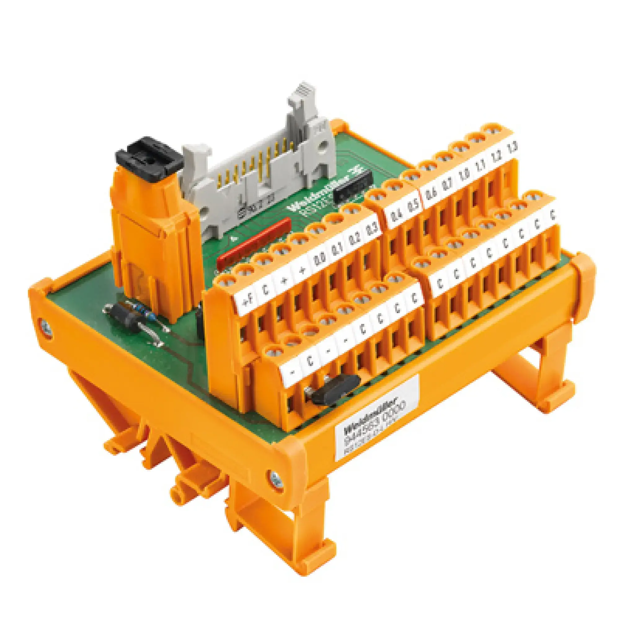 Weidmüller 9445630000 Interface module with relais, LL2N 5.08 mm, Screw connection, Plug-in connector in acc. with IEC60603-13 / DIN41651, 20-pole plug, 2-wire, LED status (img_001)