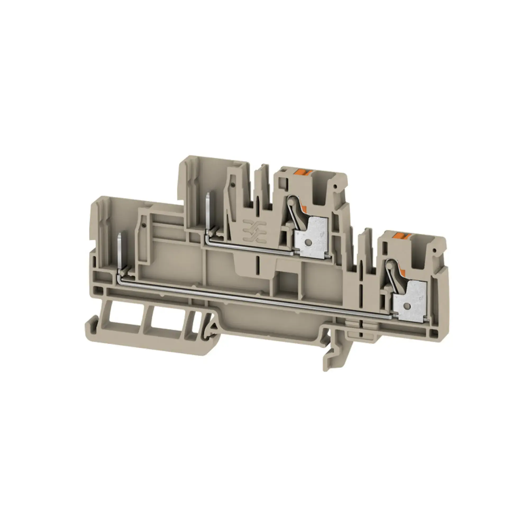 Weidmüller 2540230000 Pluggable terminal, PUSH IN, dark beige, 4, 4 mm², 32 A, Number of connections: 2, Number of levels: 2, TS 35, V-0, Wemid (img_001) Weidmüller 2540230000 Pluggable terminal, PUSH IN, dark beige, 4, 4 mm², 32 A, Number of connections: 2, Number of levels: 2, TS 35, V-0, Wemid (img_001)