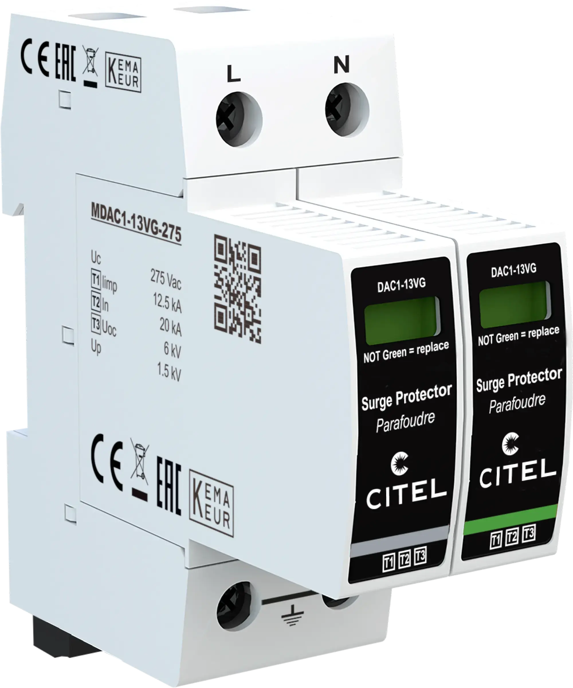 Citel 821730242 Kombi-Ableiter 2-polig Typ 1+2+3 für 230/400 V TN-TT Netze zum Einsatz in der NSHV (img_001) Citel 821730242 Kombi-Ableiter 2-polig Typ 1+2+3 für 230/400 V TN-TT Netze zum Einsatz in der NSHV (img_001)