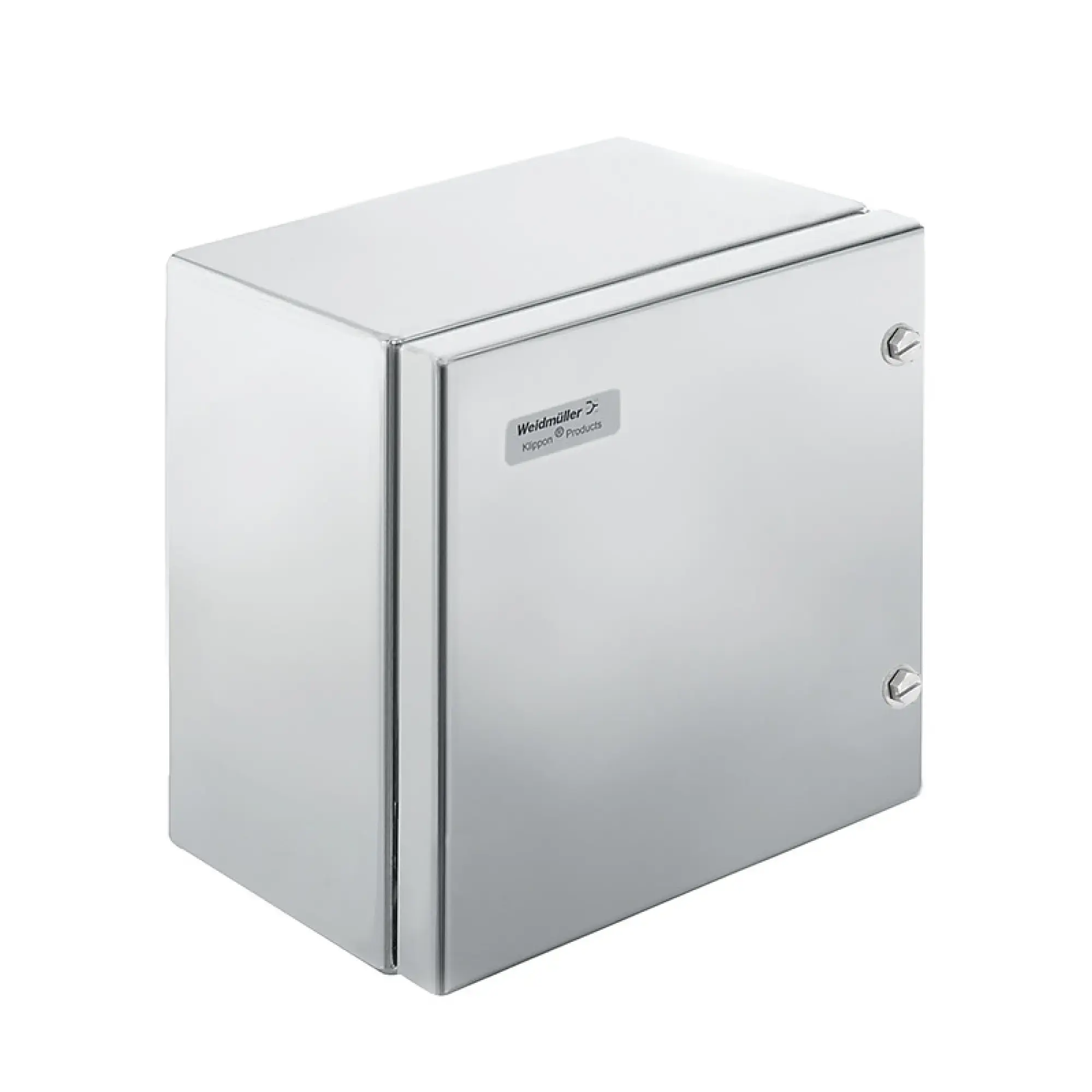 Weidmüller 8000090348 Metal housing, Width: 200 mm, Height: 200 mm, Depth: 150 mm, untreated, Flange plate: Yes, Bottom, M5 hexagonal screw with slot and 10mm distance acro (img_001)