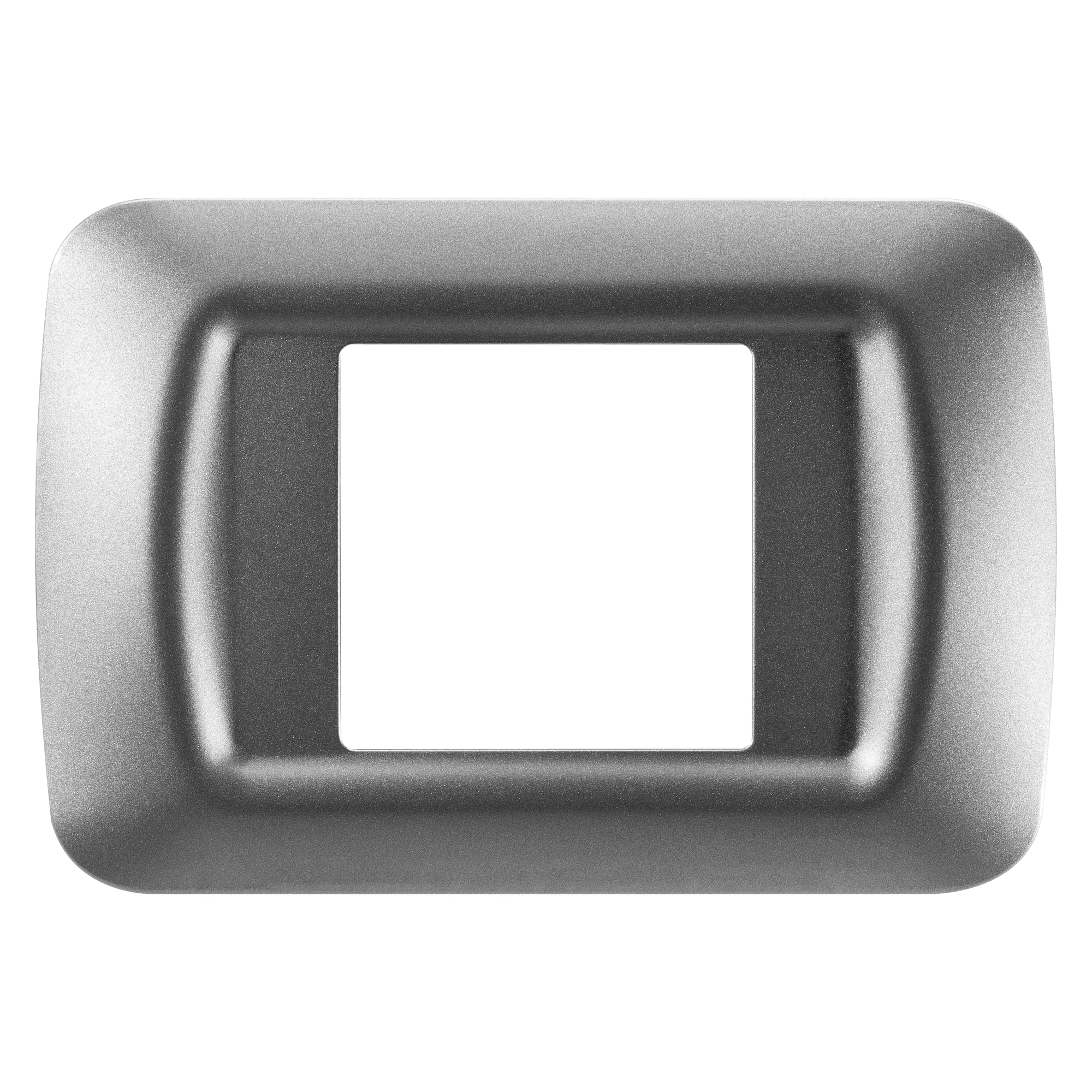 GEWISS GW22602 TOP SYSTEM PLATE - IN TECHNOPOLYMER GLOSS FINISHING - 2 GANG - METALLIC TITANIUM - SYSTEM (img_001) GEWISS GW22602 TOP SYSTEM PLATE - IN TECHNOPOLYMER GLOSS FINISHING - 2 GANG - METALLIC TITANIUM - SYSTEM (img_001)