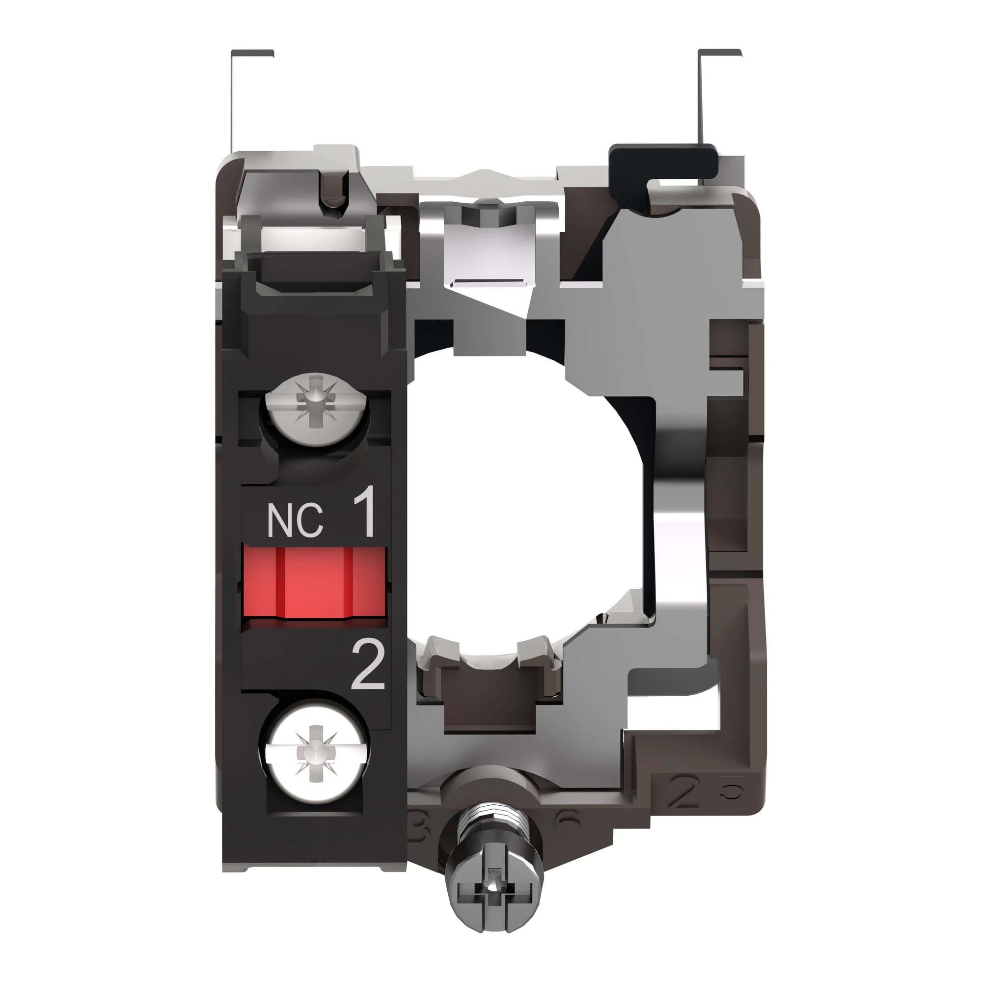 Schneider Electric ZB4BZ102TQ Auxiliary contact block with mounting flange, Harmony XB4, metal, 22mm, 30mm, 1NC, screw terminal, bulk packaging (img_003) Schneider Electric ZB4BZ102TQ Auxiliary contact block with mounting flange, Harmony XB4, metal, 22mm, 30mm, 1NC, screw terminal, bulk packaging (img_003)