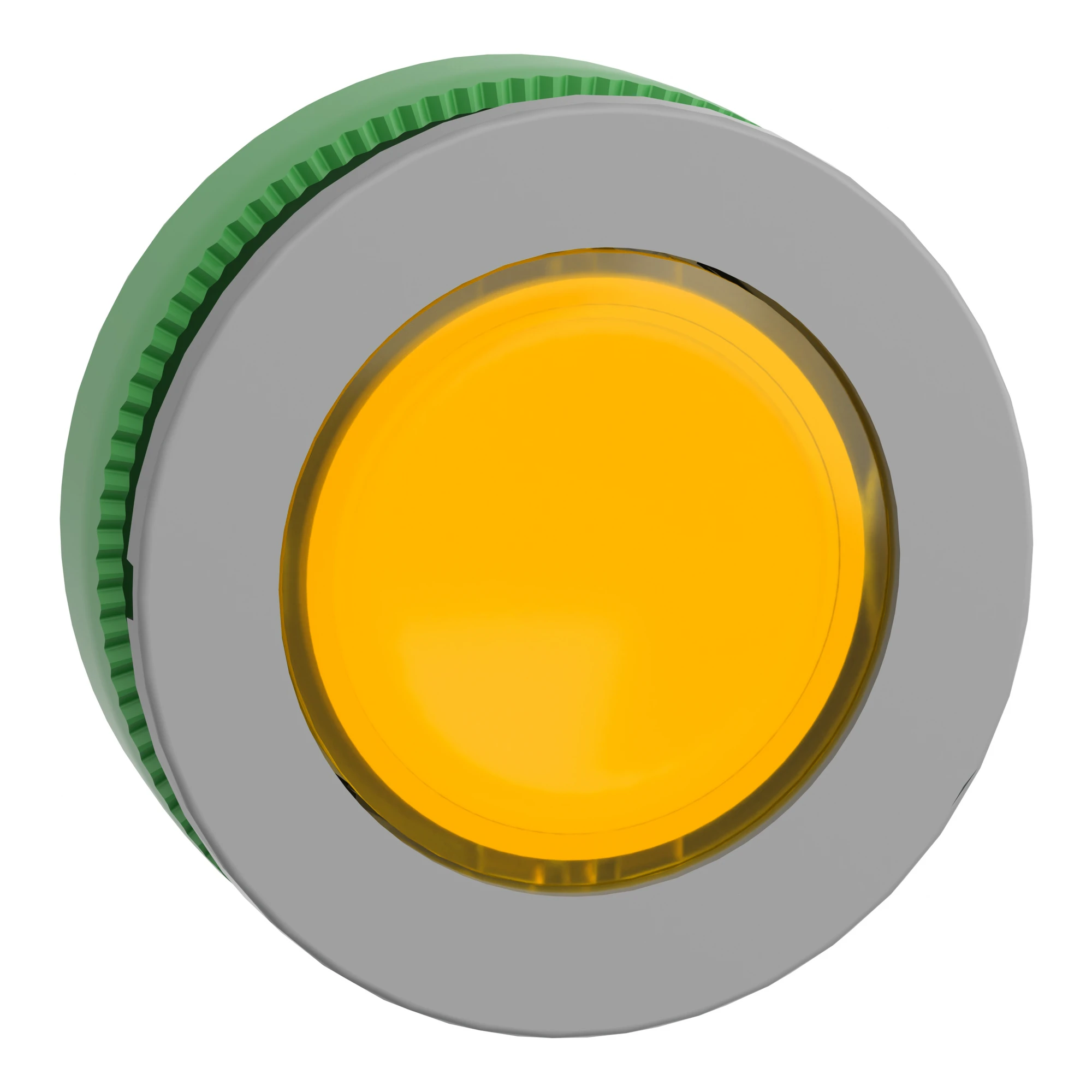Schneider Electric ZB5FA58C0 Illuminated Push Button, Front Element, Harmony XB5F, Plastic, 30mm, Light Gray, Orange, Universal LED, with Label Insert (img_001)