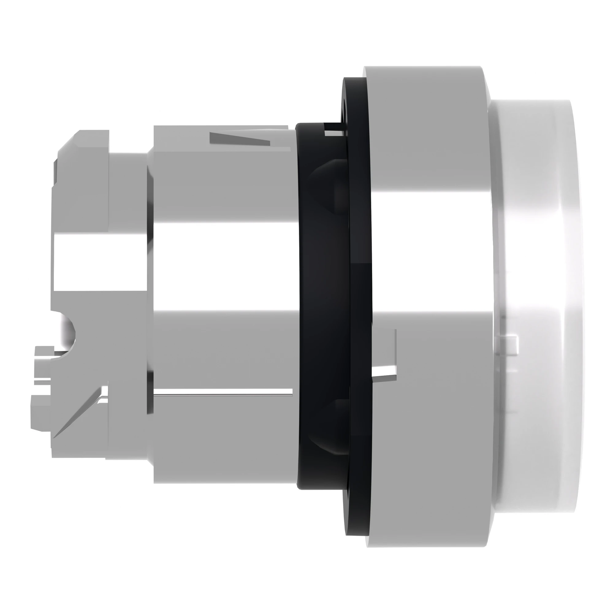 Schneider Electric ZB4BH13 Illuminated push-button, front element, Harmony XB4, metal, 22mm, white, protruding, for universal LED, latching (img_002)