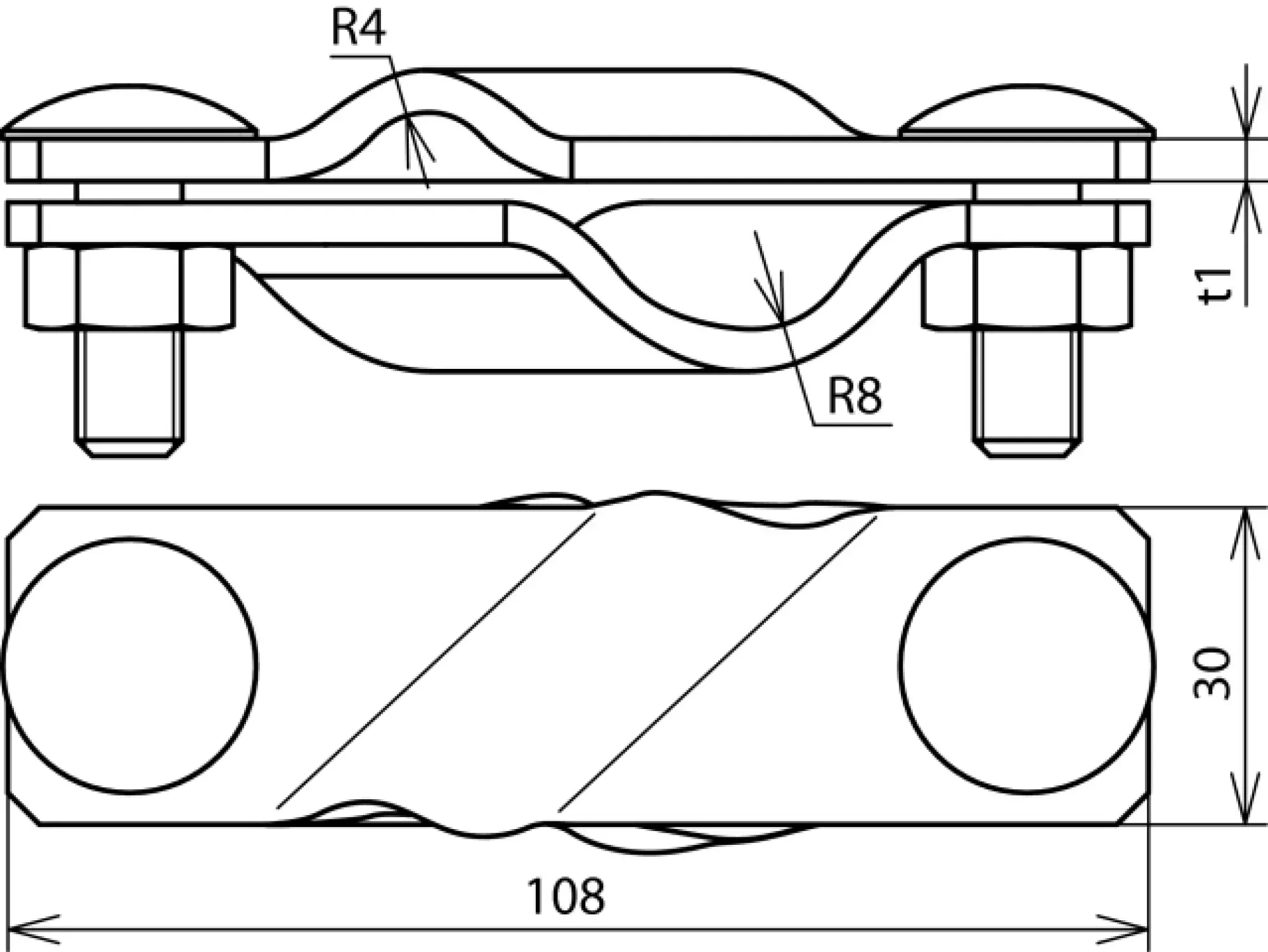 Dehn 308330 SV clamp St/tZn f. Rd 7-10/16mm - Rd 16/Fl 40mm (img_002) Dehn 308330 SV clamp St/tZn f. Rd 7-10/16mm - Rd 16/Fl 40mm (img_002)