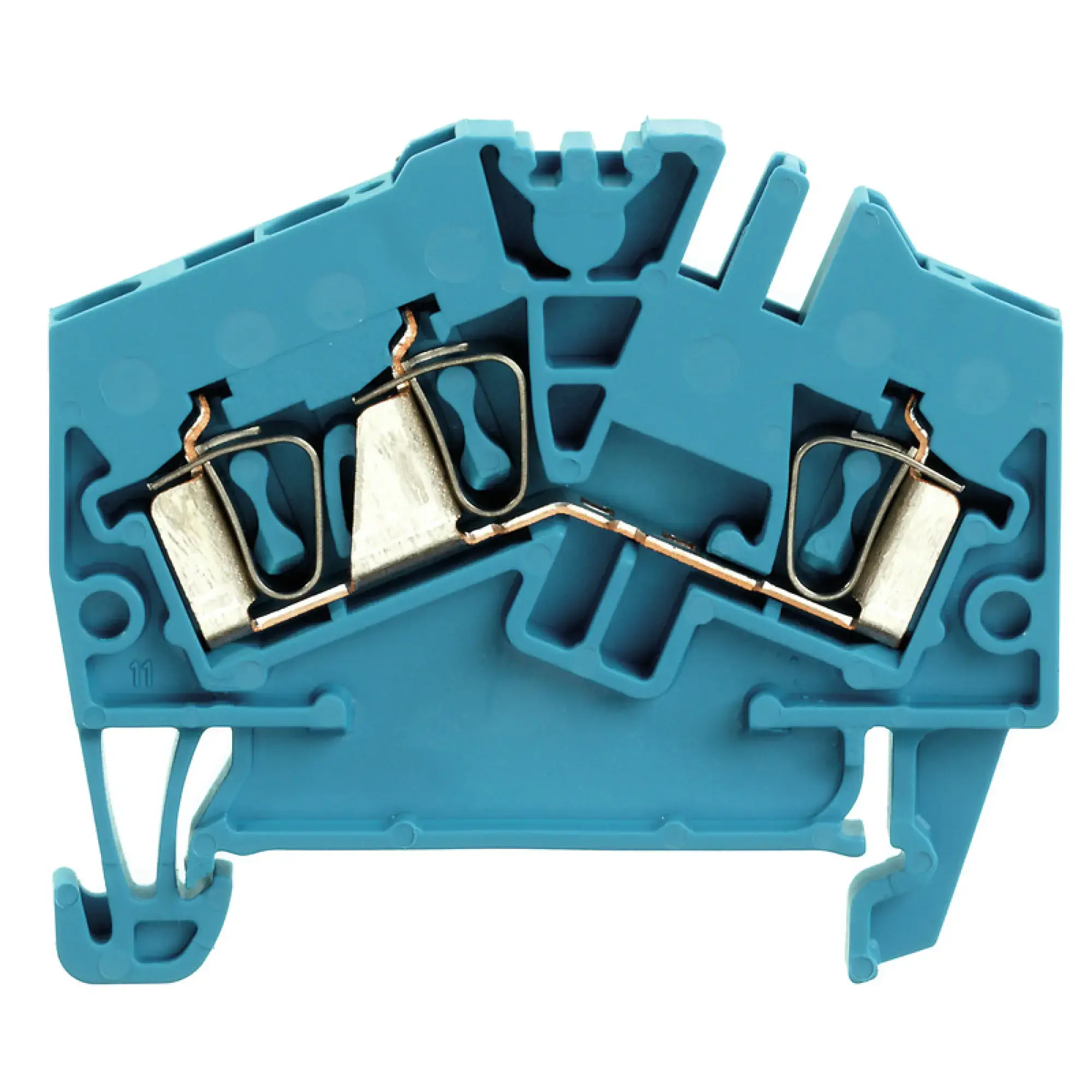 Weidmüller 1706040000 Feed-through terminal block, Tension-clamp connection, blue, 2.5 mm², 24 A, 800 V, Number of connections: 3 (img_001)