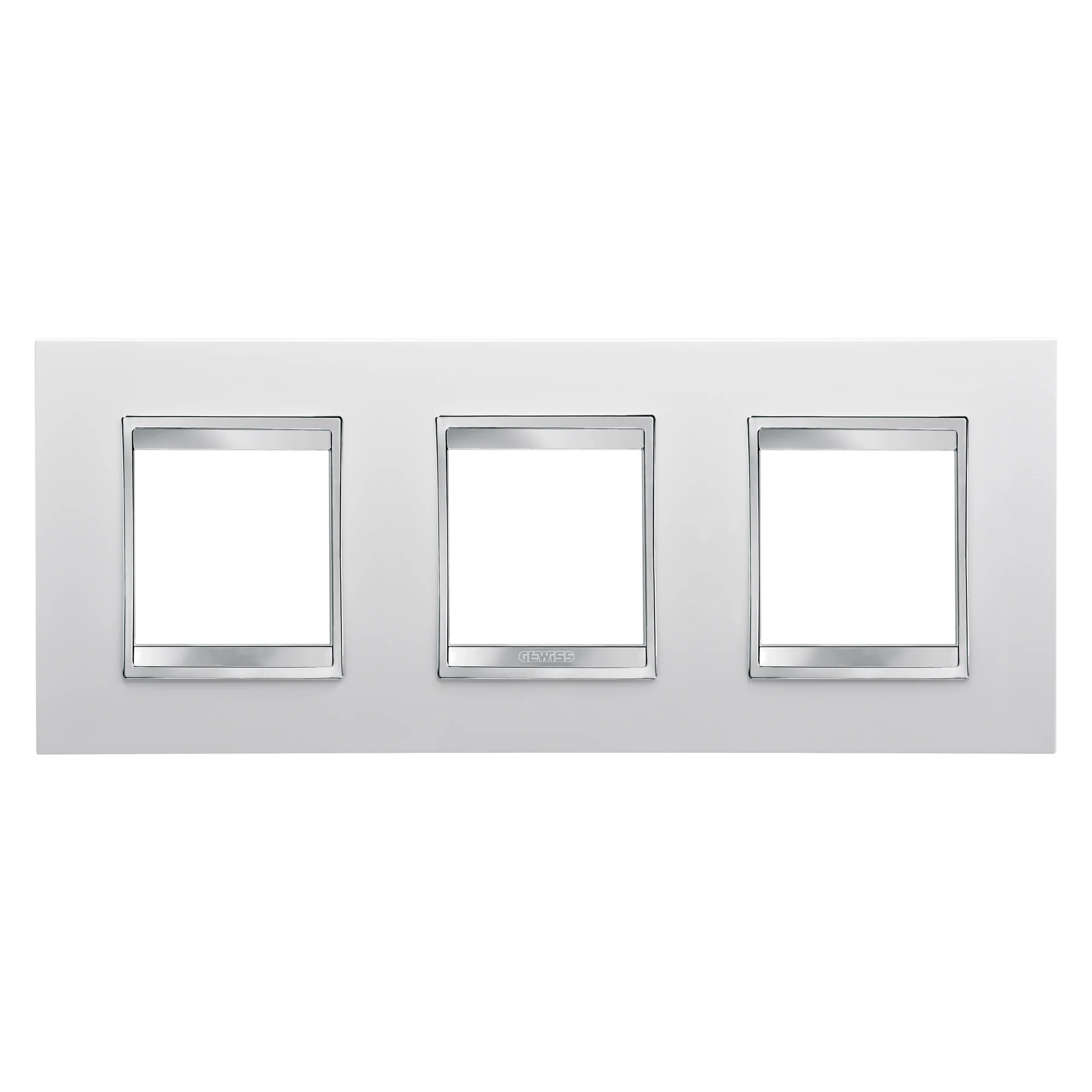 GEWISS GW16226TB LUX INTERNATIONAL PLATE - IN TECHNOPOLYMER - 2+2+2 MODULES HORIZONTAL - WHITE - CHORUSMART (img_001)