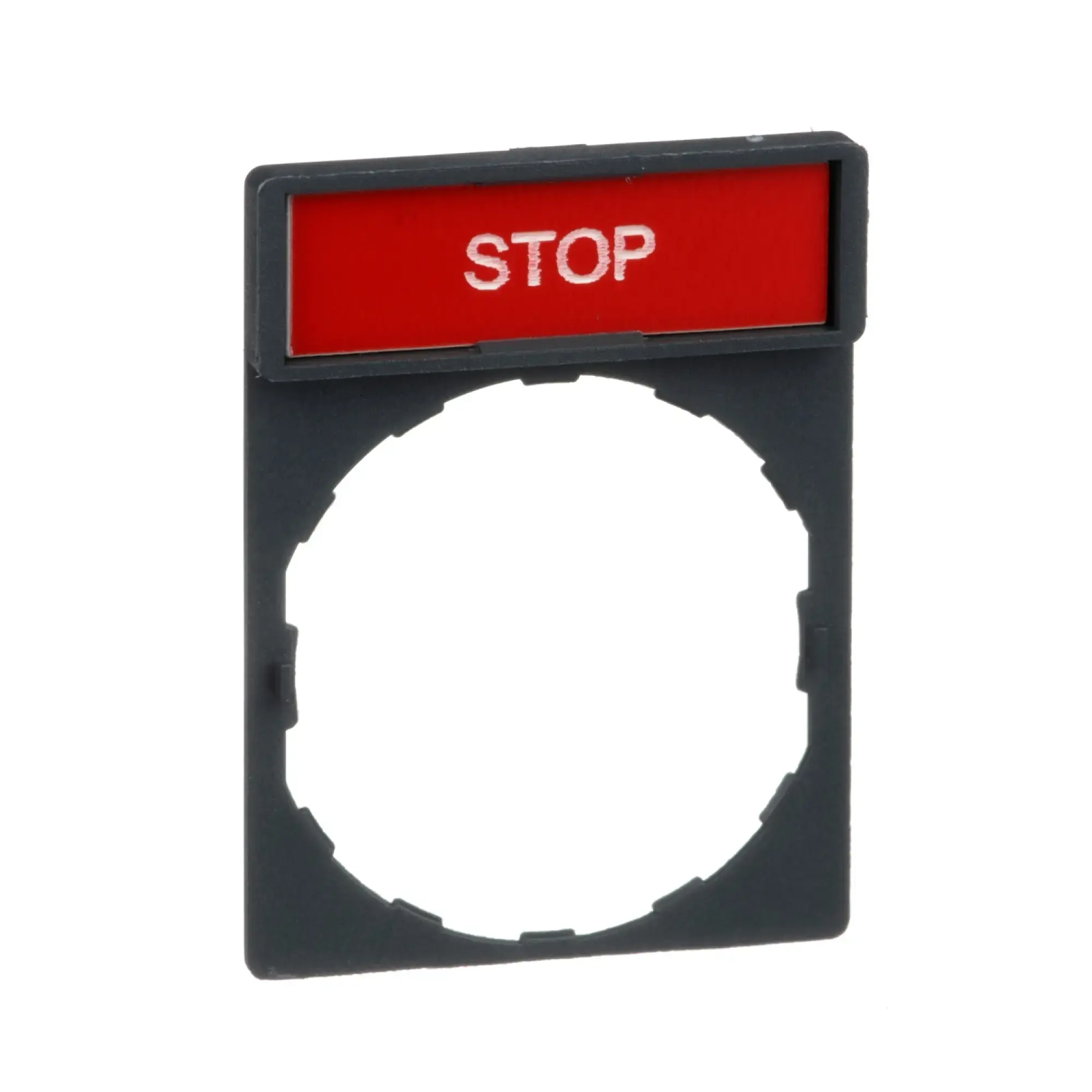 Schneider Electric ZBY2304 Label holder 30x40mm, for Ø 22 devices, w. STOP sign (img_006) Schneider Electric ZBY2304 Label holder 30x40mm, for Ø 22 devices, w. STOP sign (img_006)