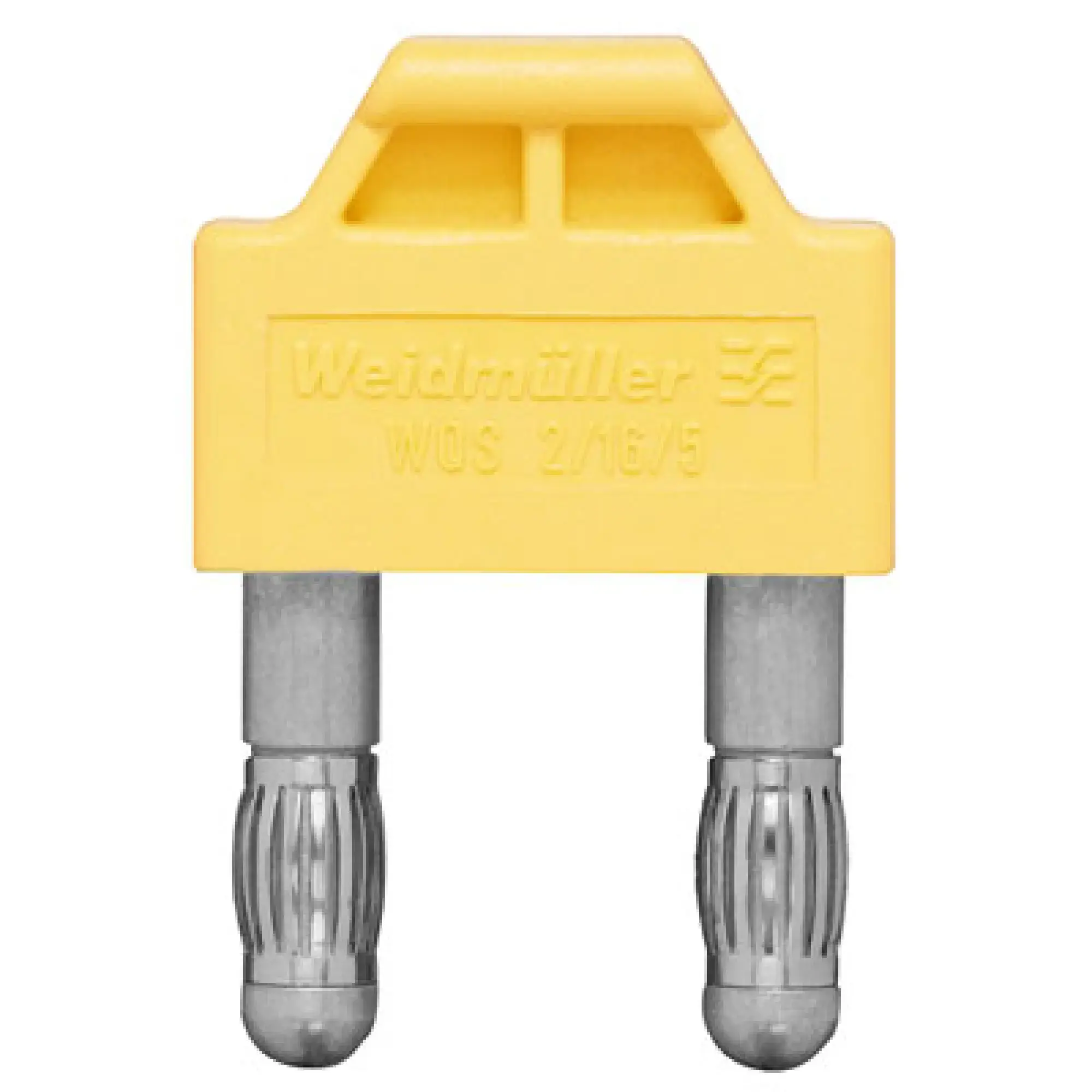 Weidmüller 1925070000 Cross-connector (terminal), Plugged, yellow, 44 A, Number of poles: 2, Pitch in mm: 16.00, Insulated: Yes, Width: 11 mm (img_001) Weidmüller 1925070000 Cross-connector (terminal), Plugged, yellow, 44 A, Number of poles: 2, Pitch in mm: 16.00, Insulated: Yes, Width: 11 mm (img_001)