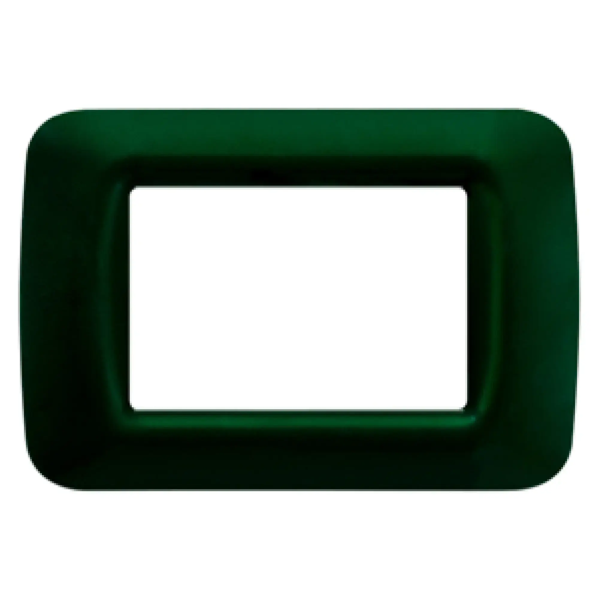 GEWISS GW22553 TOP SYSTEM PLATE - IN TECHNOPOLYMER GLOSS FINISHING - 3 GANG - RACING GREEN - SYSTEM (img_002)