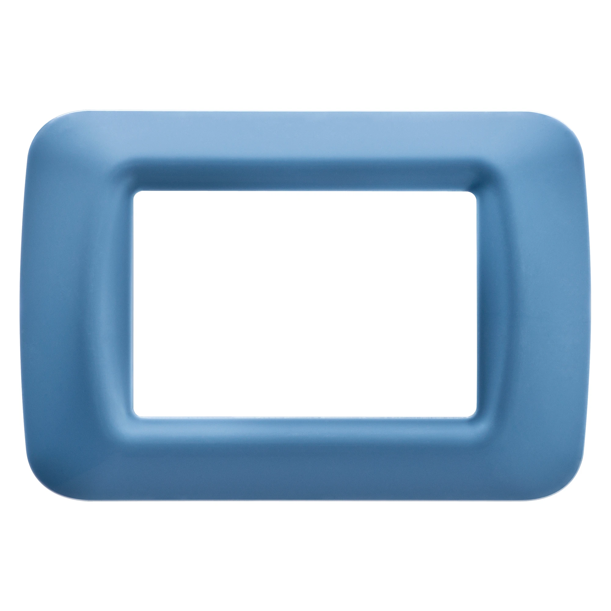 GEWISS GW22563 TOP SYSTEM PLATE - IN TECHNOPOLYMER GLOSS FINISHING - 3 GANG - SKY BLUE - SYSTEM (img_001)