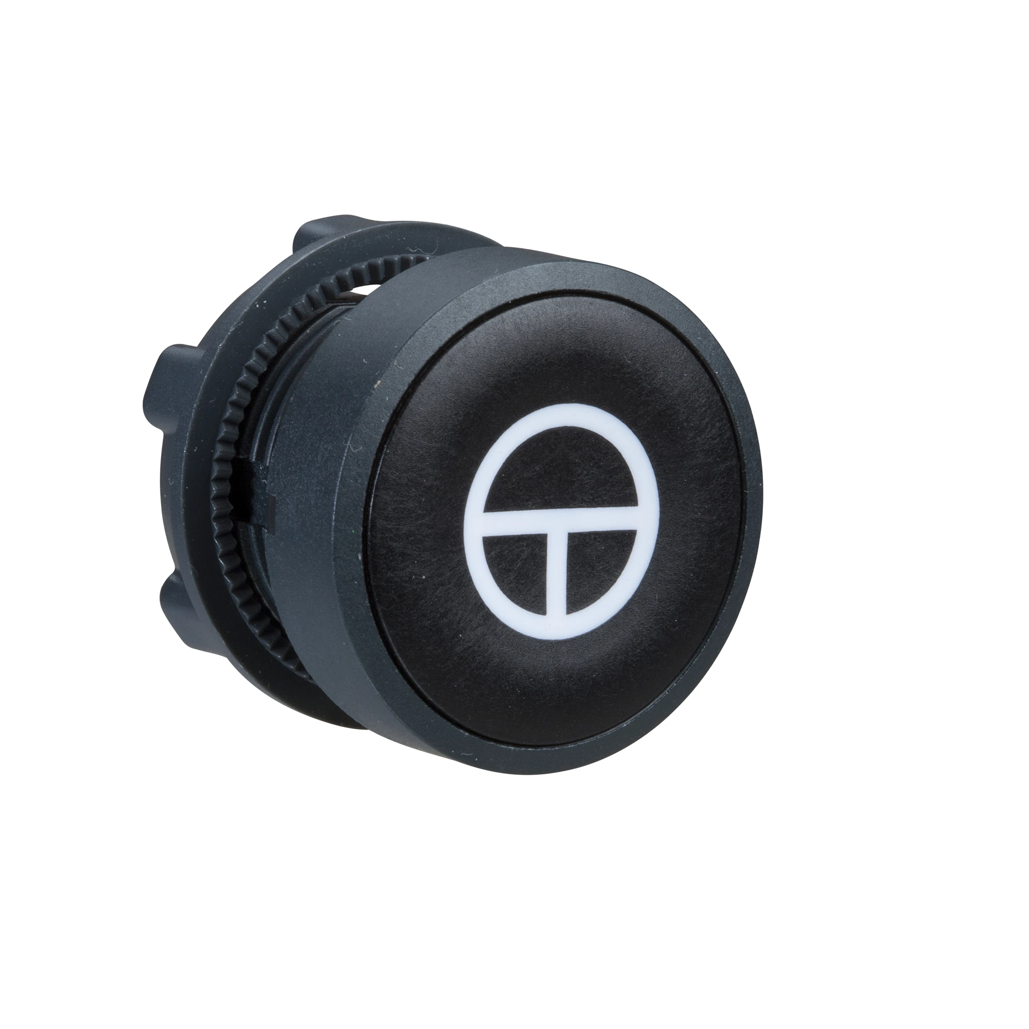 Schneider Electric ZB5AA245 Pushbutton, Front Element, Harmony XB5, Plastic, 22mm, Black, Labeled T, Momentary (img_001)