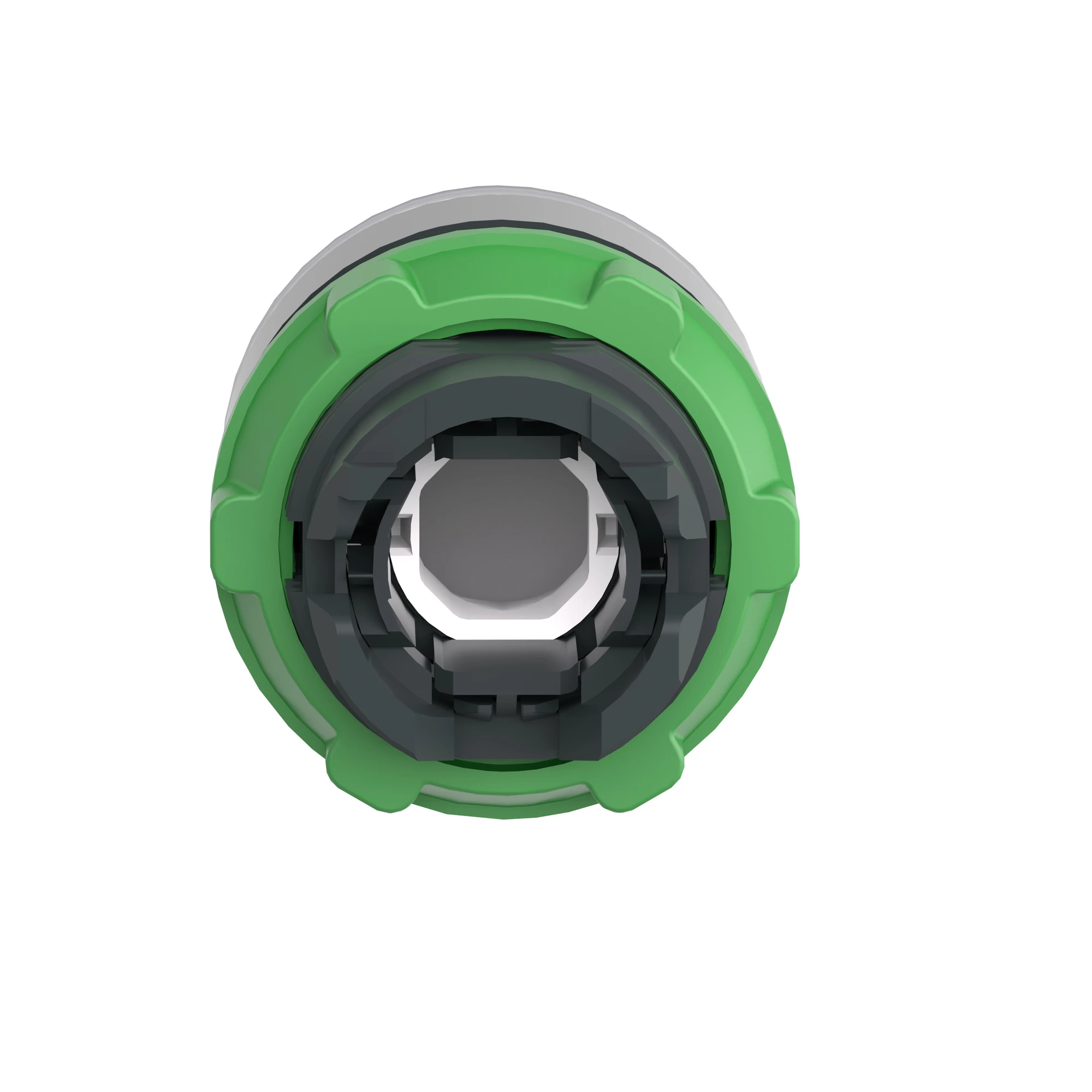 Schneider Electric ZB5AW363C0 Illuminated pushbutton, front element, Harmony XB5, plastic, 22mm, light grey, blue, for universal LED (img_003)