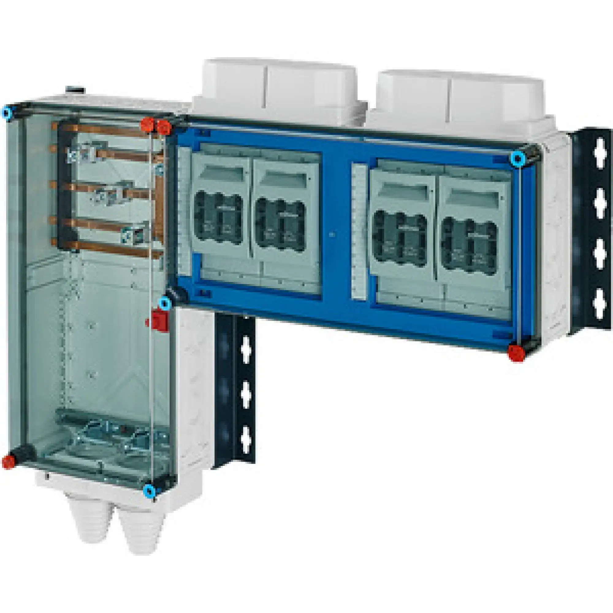 Hensel 20001507 Mi-Hauptleitungsverteiler 4x3xNH 00 , 125 A, 5polige Sammelschiene 250 A Mi HV 9154 (img_001)