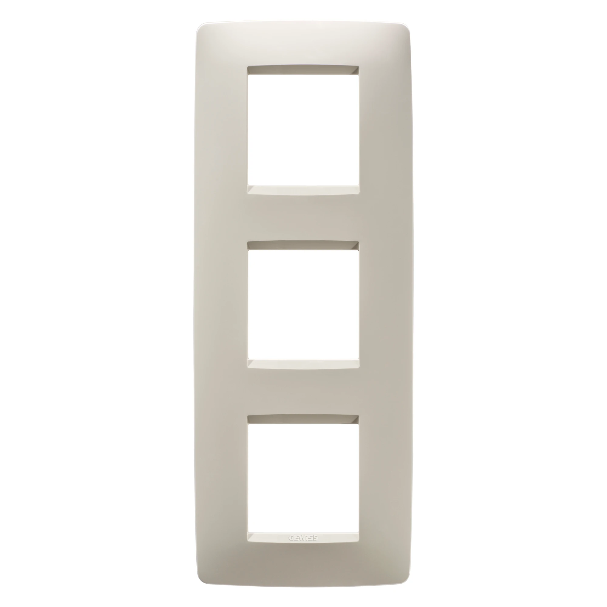 GEWISS GW16127TI ONE INTERNATIONAL PLATE - IN TECHNOPOLYMER - 2+2+2 MODULES VERTICAL - IVORY - CHORUSMART (img_001)