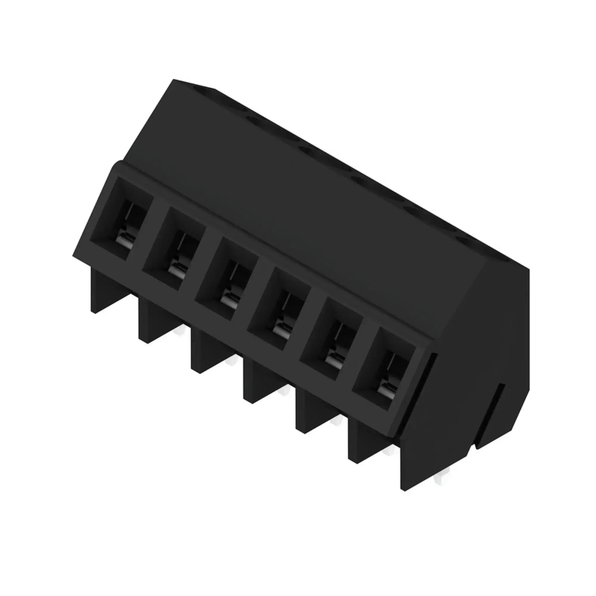 Weidmüller 9994360000 PCB terminal, 320 V, 17.5 A, Pitch in mm: 5.08, 2.5 mm², Number of poles: 6, Clamping yoke connection, THT solder connection, 135°, Box (img_001) Weidmüller 9994360000 PCB terminal, 320 V, 17.5 A, Pitch in mm: 5.08, 2.5 mm², Number of poles: 6, Clamping yoke connection, THT solder connection, 135°, Box (img_001)