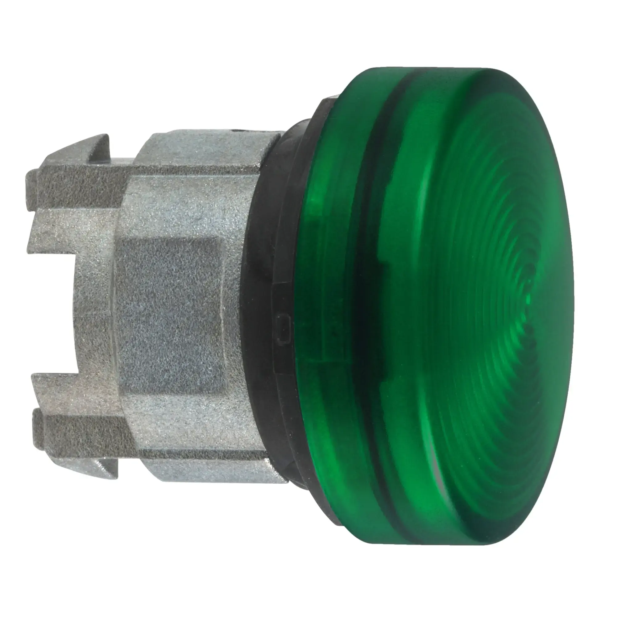 Schneider Electric ZB4BV03S Pilot light, Front element, Harmony XB4, Metal, 22mm, green, for BA9s bulb, ribbed calotte (img_002)
