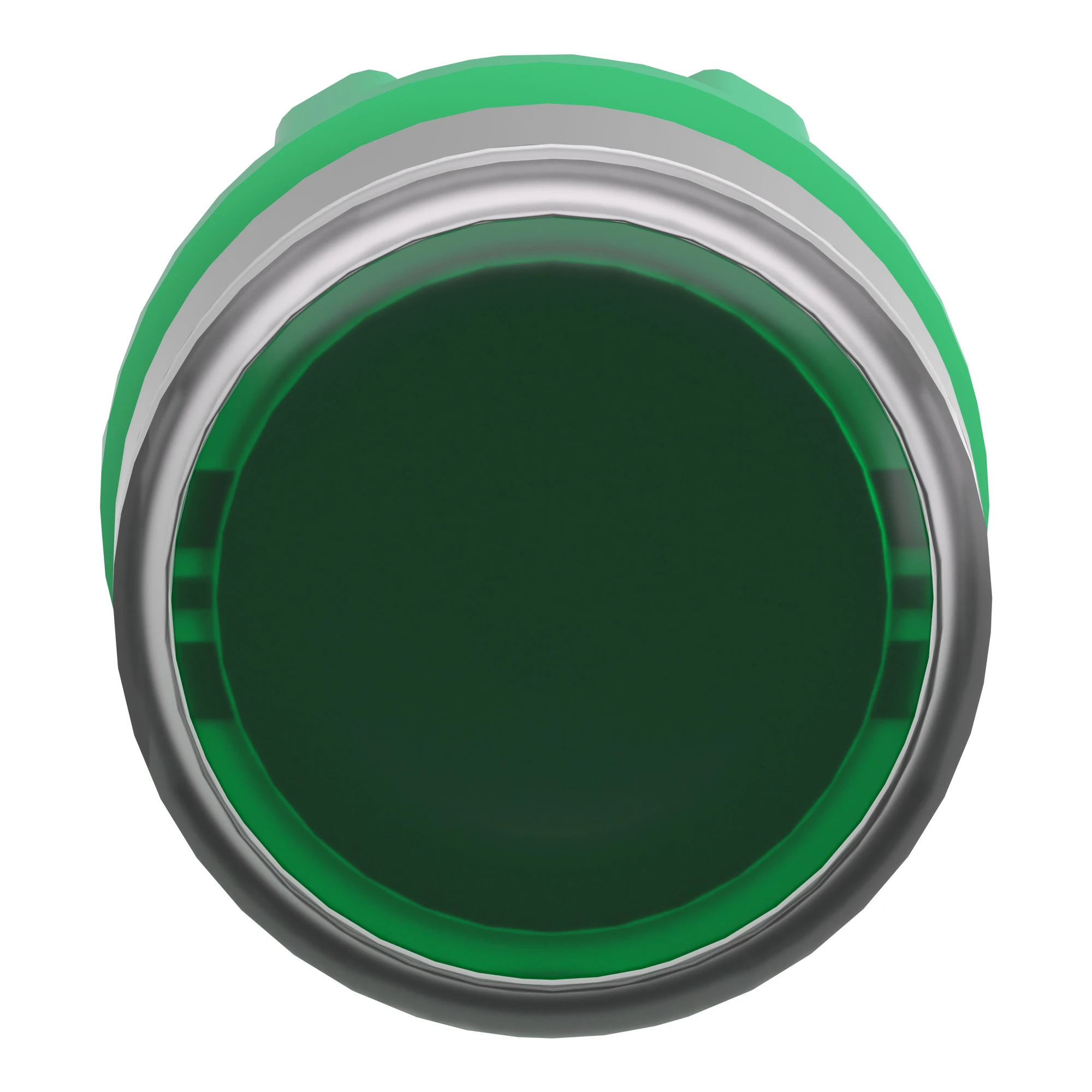Schneider Electric ZB5AA38C0 Illuminated pushbutton, front element, Harmony XB5, plastic, 22mm, light grey, green, for universal LED, for insert label (img_004)