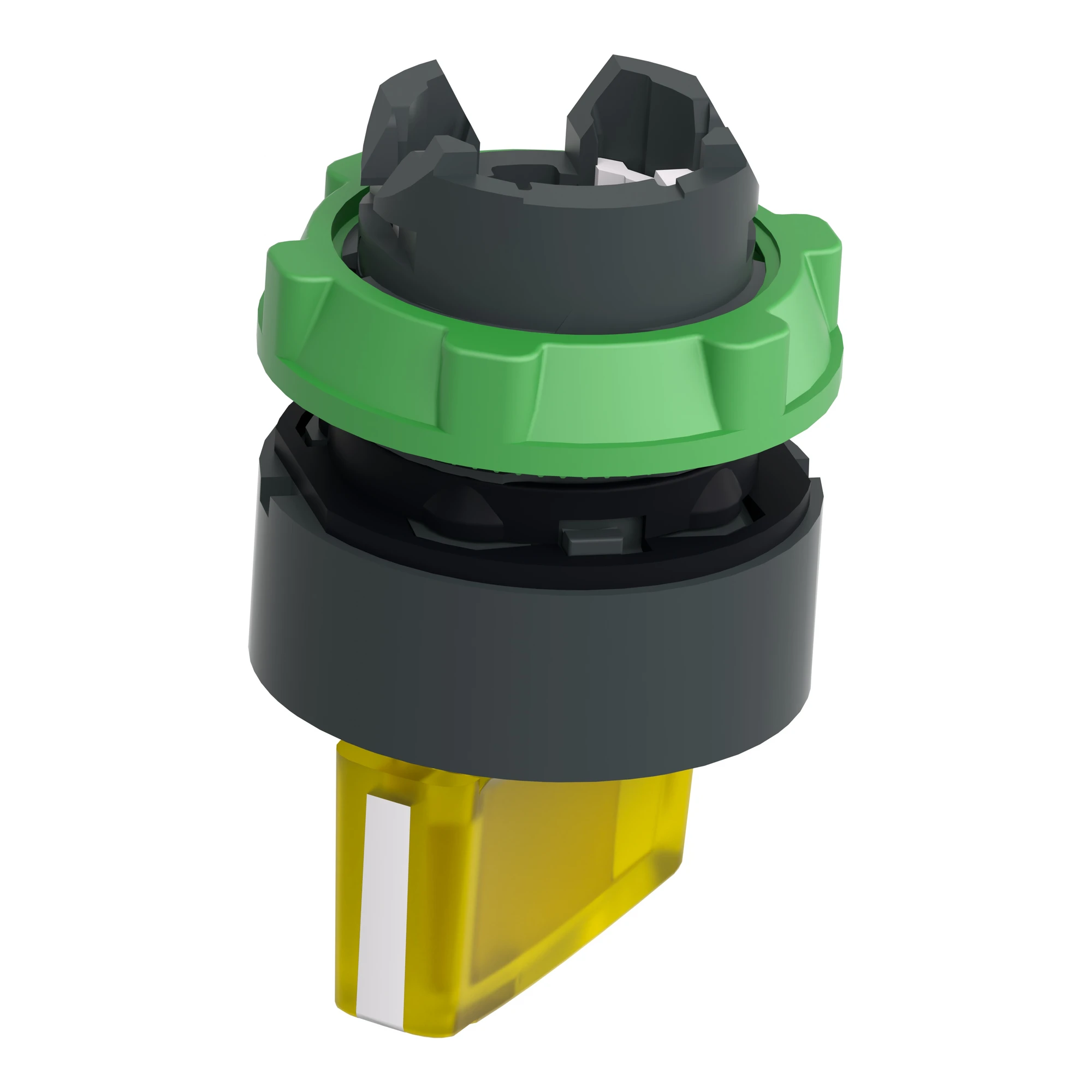 Schneider Electric ZB5AK1283 Illuminated selector switch, front element, Harmony XB5, plastic, 22mm yellow, for universal LED, 2 positions, latching (img_006)